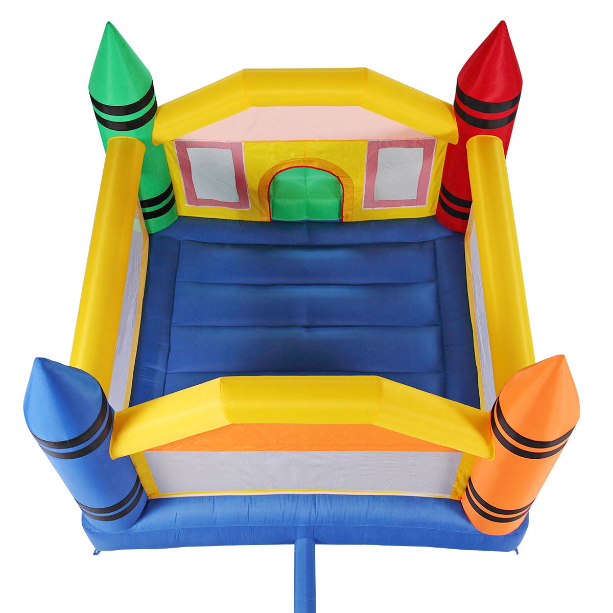 Inflatable Bounce House Castle， Safe Entrance Opening Bouncy House for Kids Outdoor Activity Party Theme Castle and Jump Game