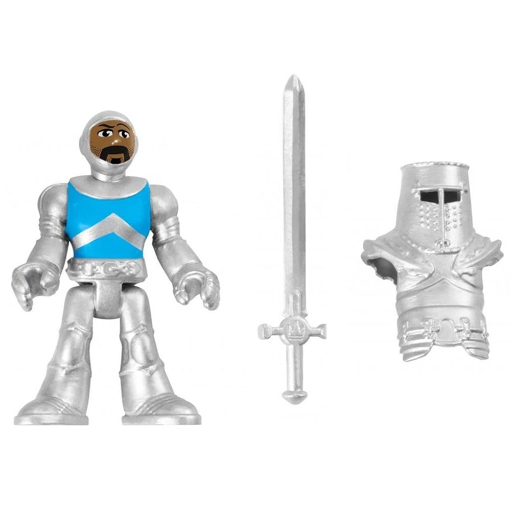 Replacement Parts for Fisher-Price Imaginext Clobbering Crossbow Playset - HCG67 ~ Replacement Figure in Blue and Silver， Helmet and Sword