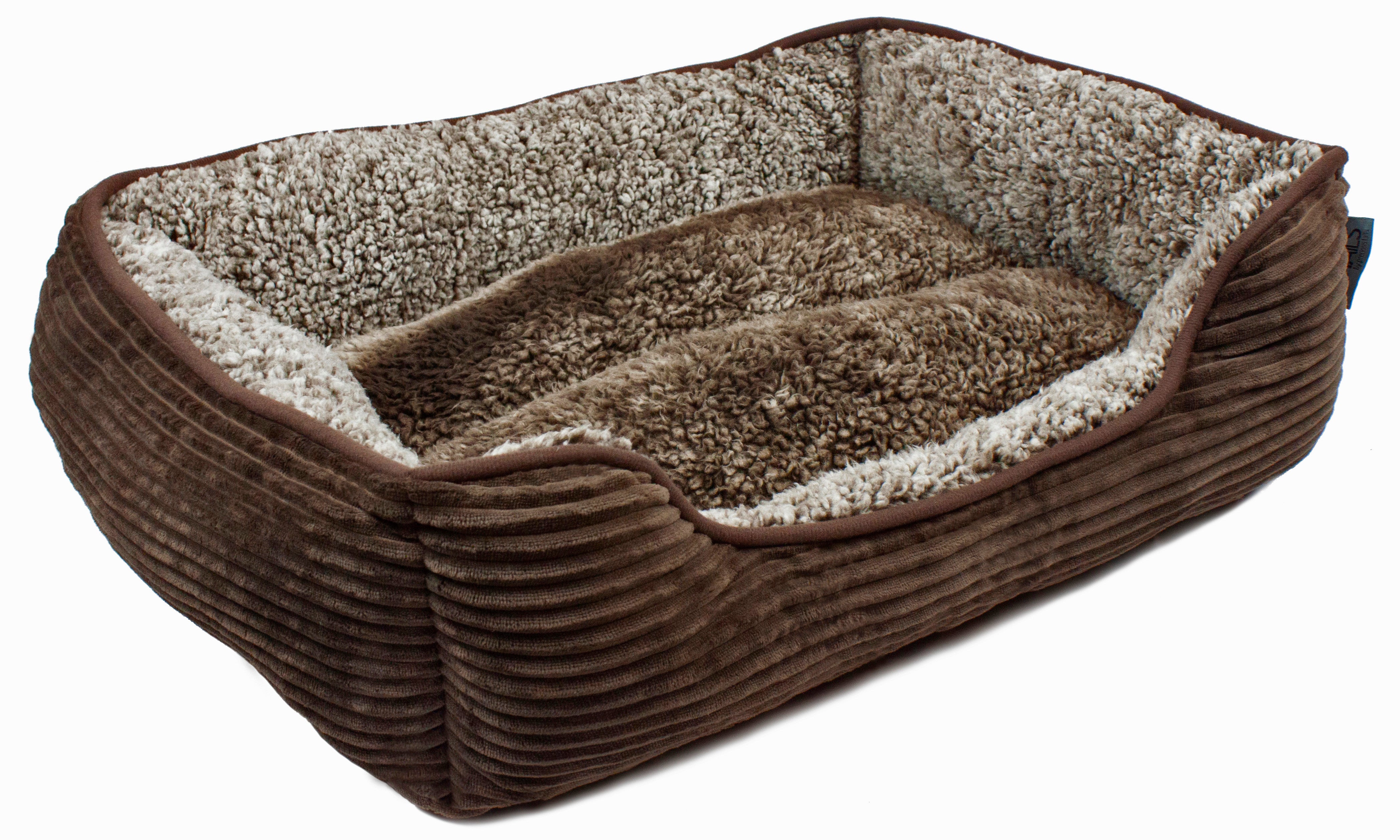 Precious Tails Super Plush Corduroy Sherpa Cuddler Pet Bolster