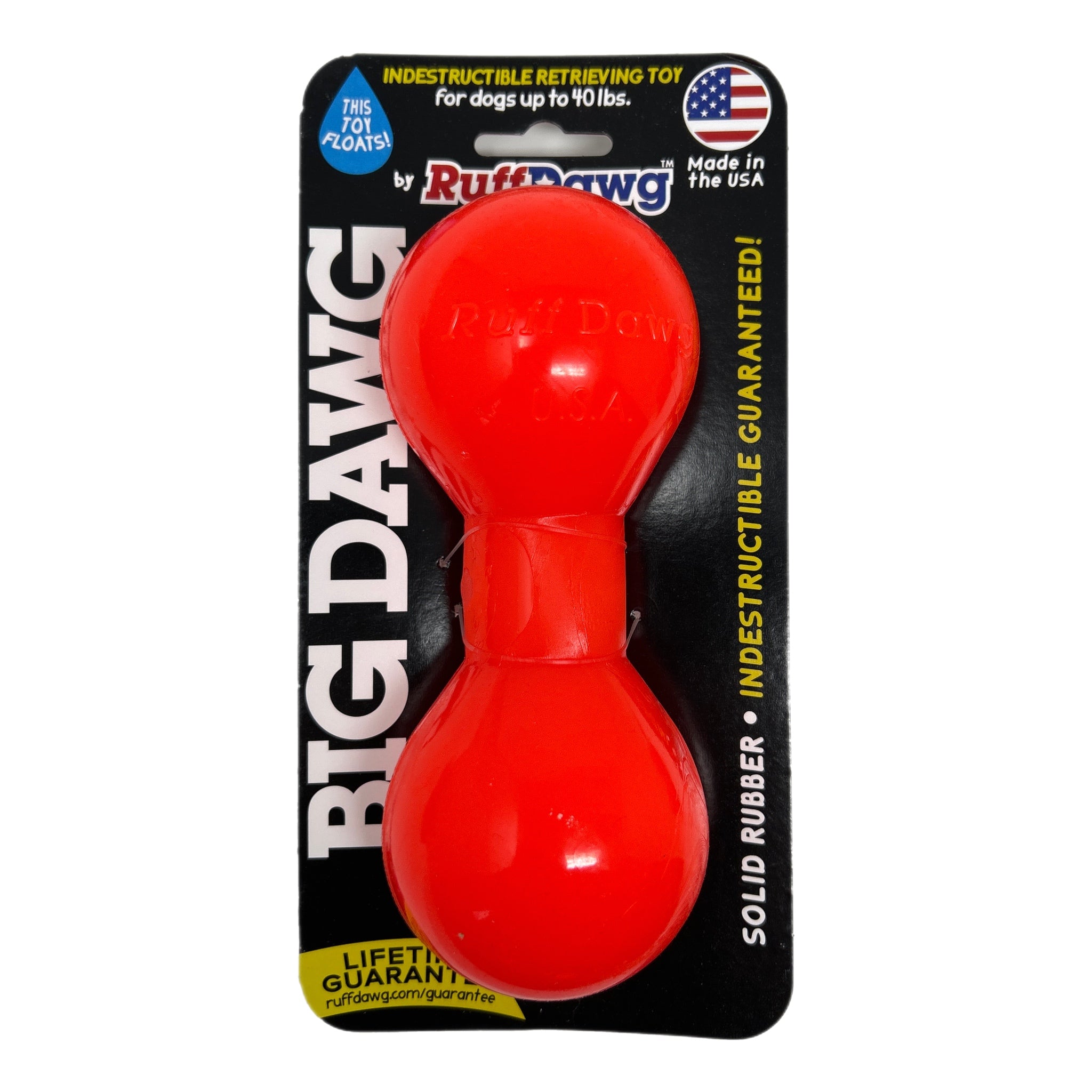 Big Dawg Rubber Barbell Toy by RuffDawg