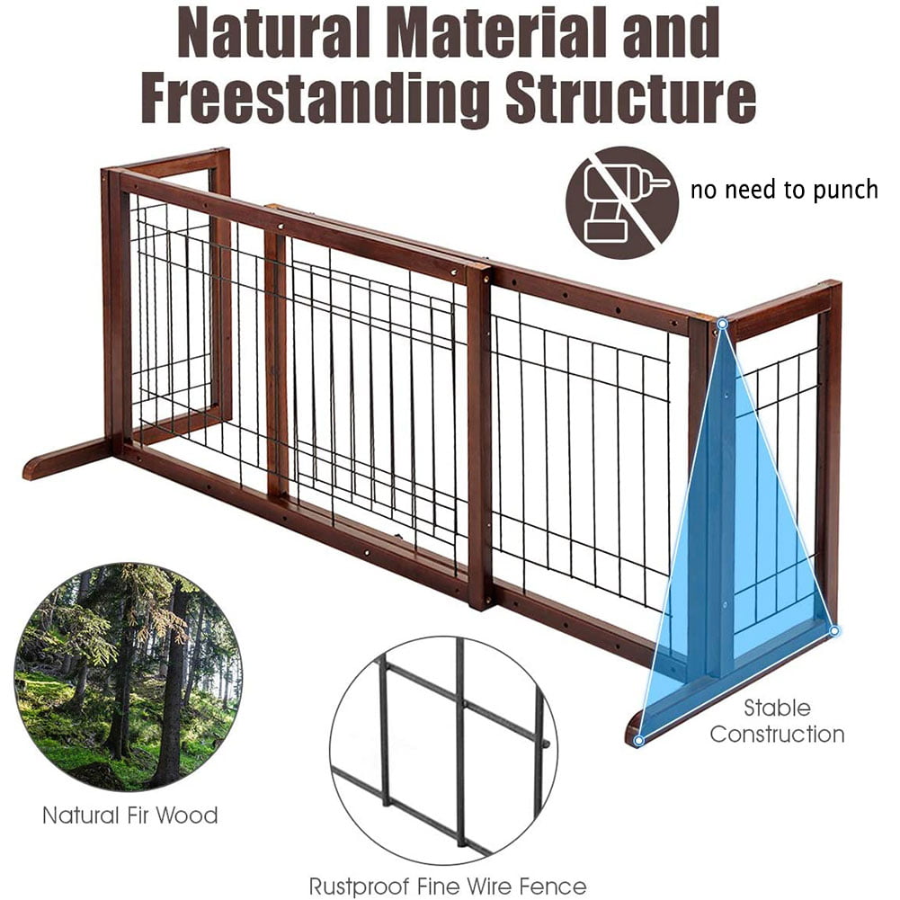 Adjustable Freestanding Pet Gate， 39.8