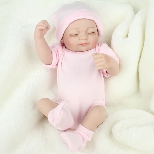 Fullbody Silicone Reborn Sleeping Baby Doll Lifelike Newborn Girl Toddler Infant for Expectant Mothers Nurses