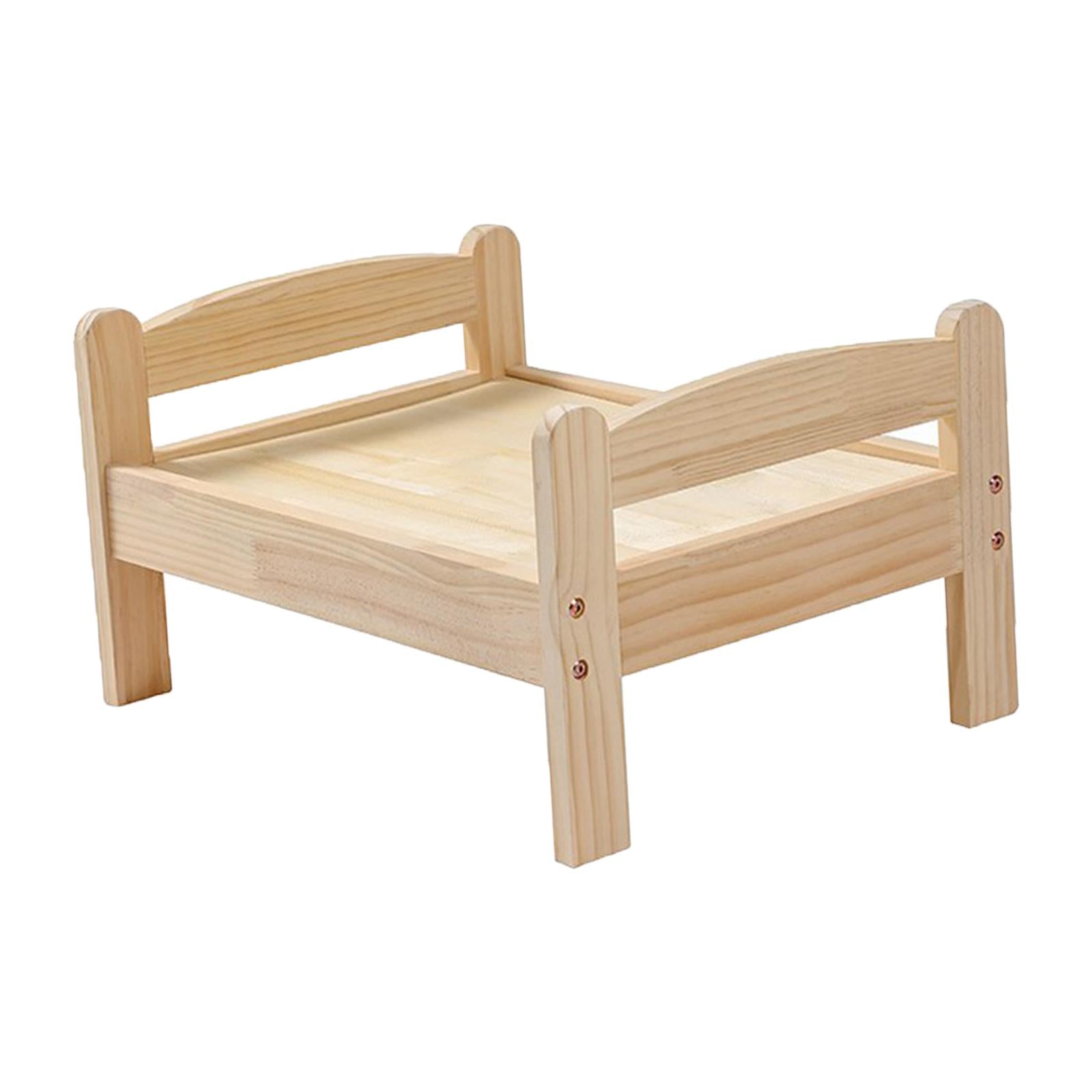 Pet Cat Bed， Small Dog Bed Puppy Kennel Kitten House Wood Winter Elevated Pet Bed Cat Furniture for Indoors and Outdoors Pets Supplies