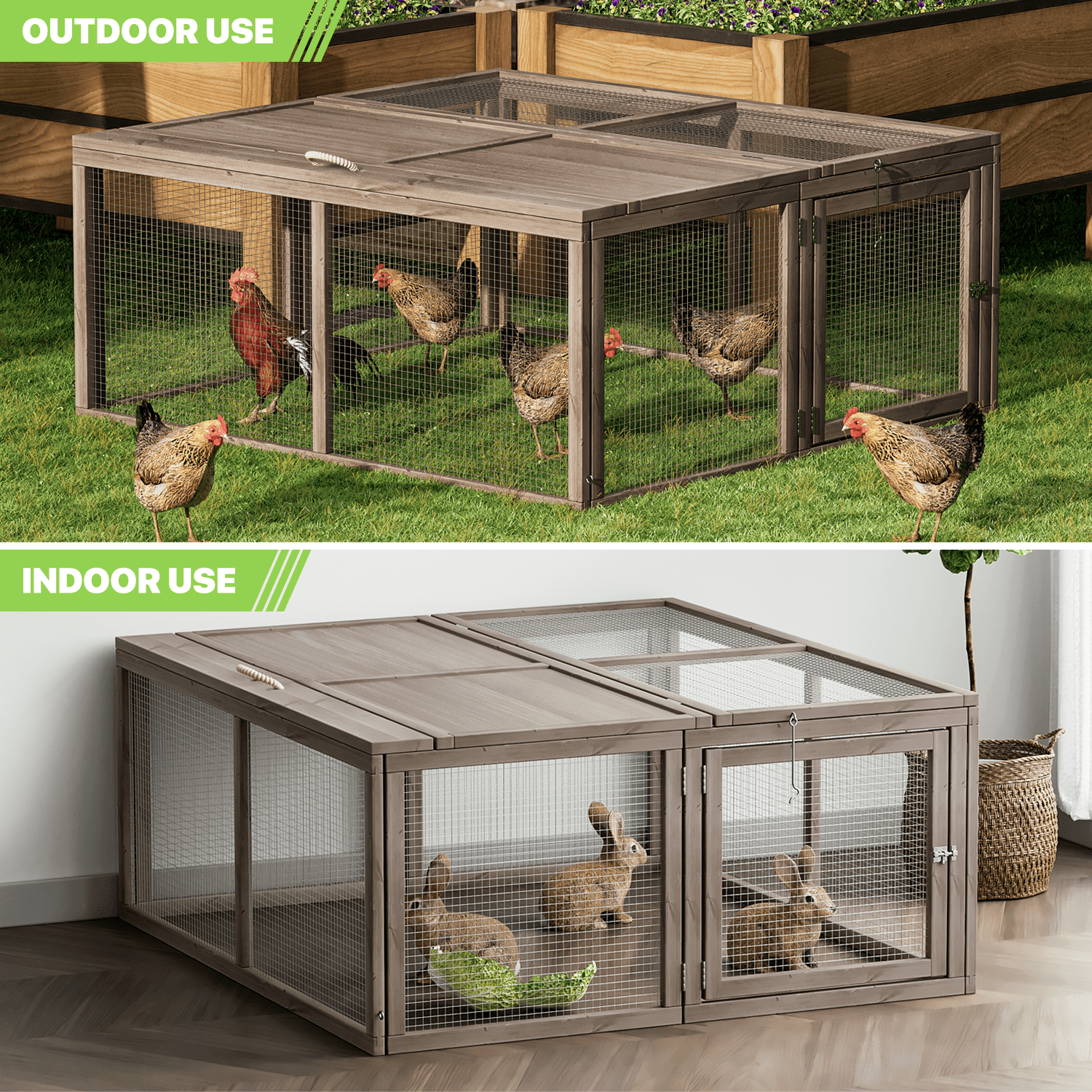 Magshion Chicken Coop Rabbit Hutch， 45.5