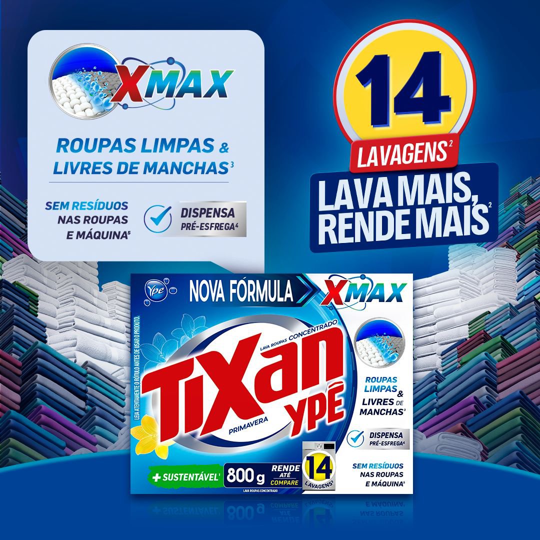 Sabao em Po Tixan Ype Primavera 800g