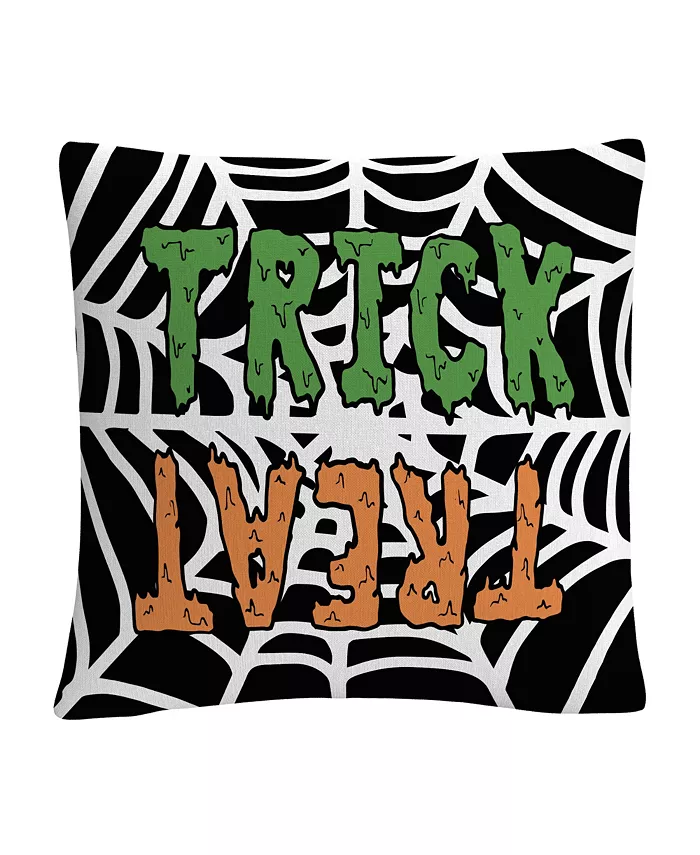 Baldwin ABC Trick Or Treat Web Halloween Decorative Pillow， 16