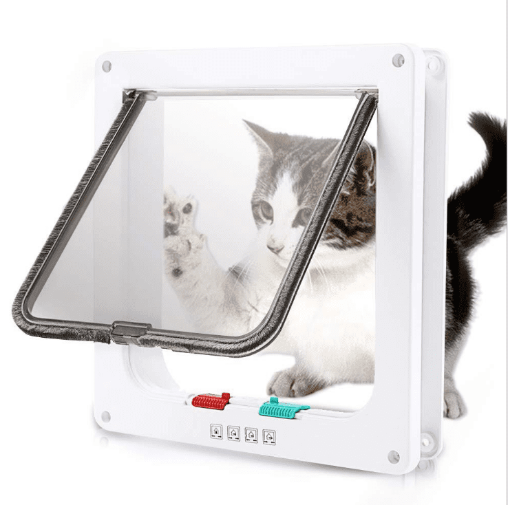VONTER Cat Flap Door with 4 Way Lock (Outer Size 7.9