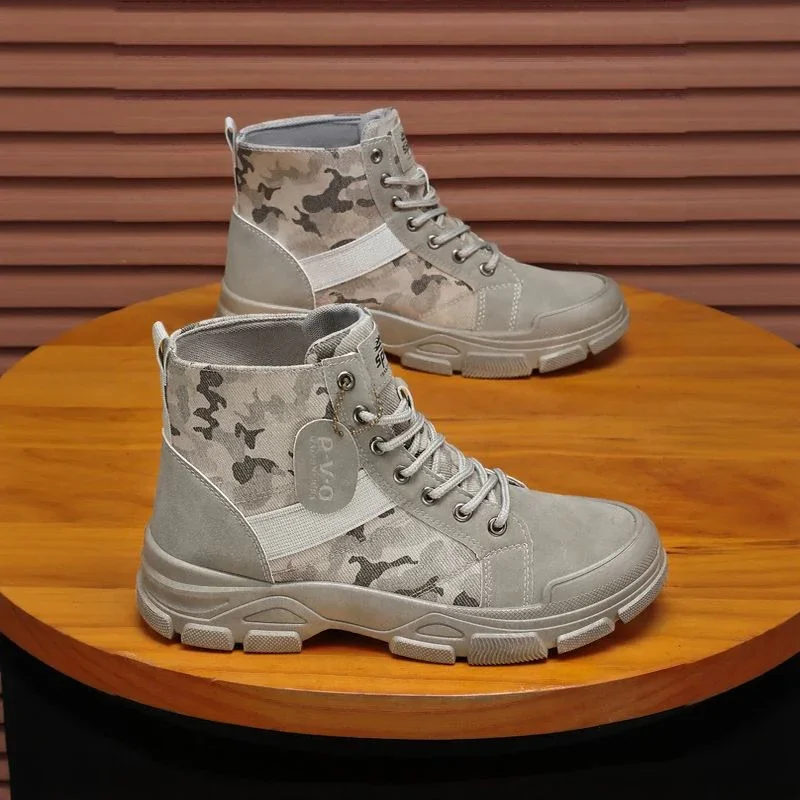 Coturno AmericanPatriot™ com Estampa Militar e Solado Antiderrapante / Para Homens que Valorizam Liberdade, Força e Tradição!