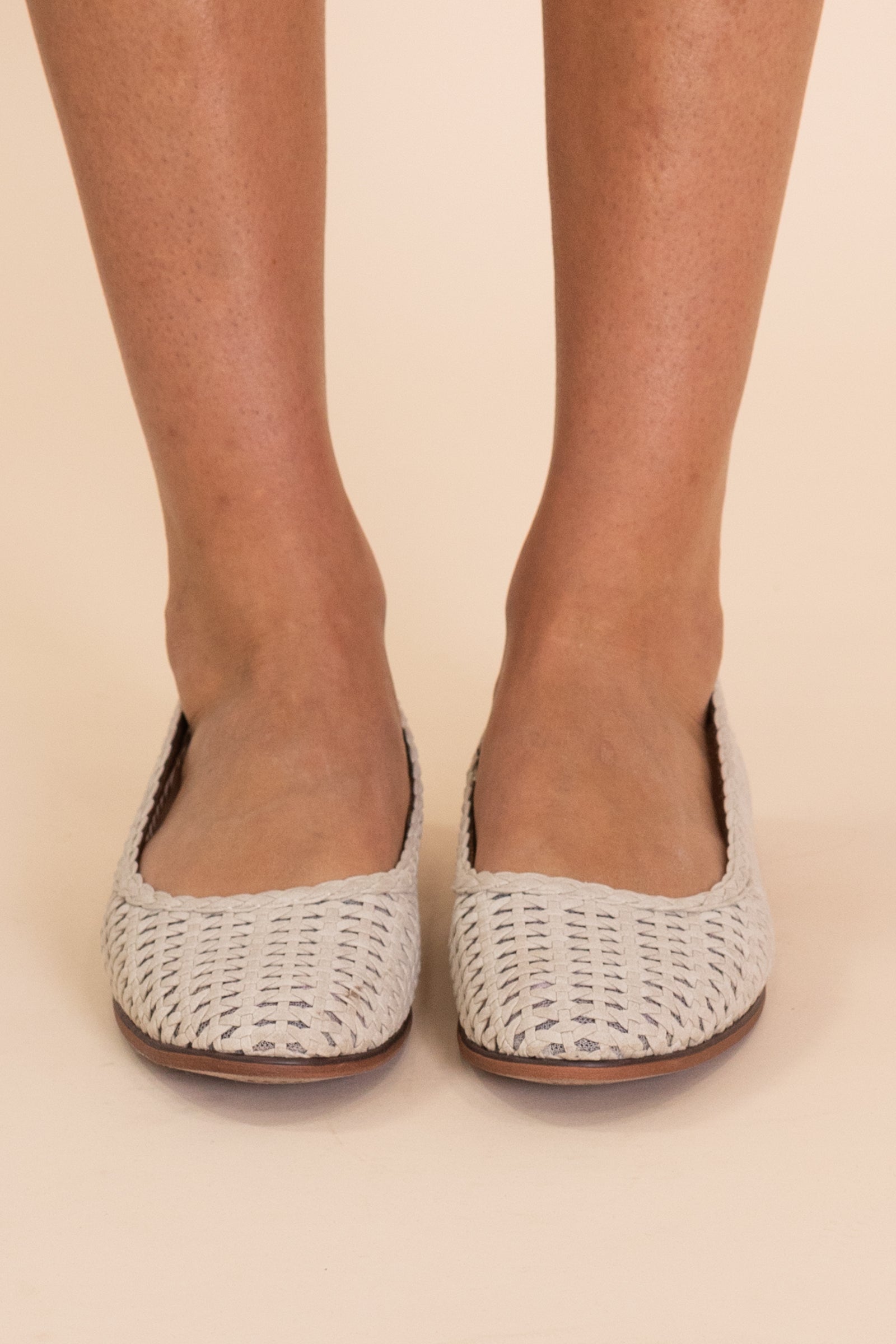 Blowfish Oatmeal Round Toe Flat Ballet Shoe