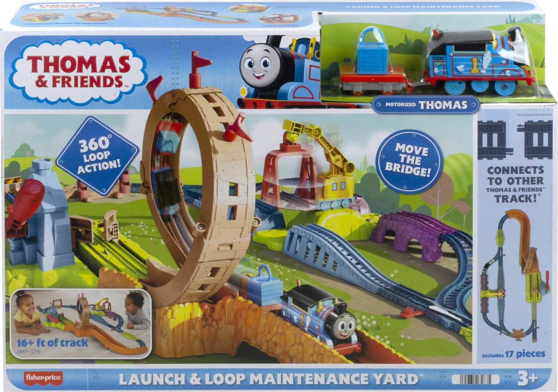 Thomas and Friends Launch and Loop Maintenance Yard Toy Train Set with Motorized Thomas