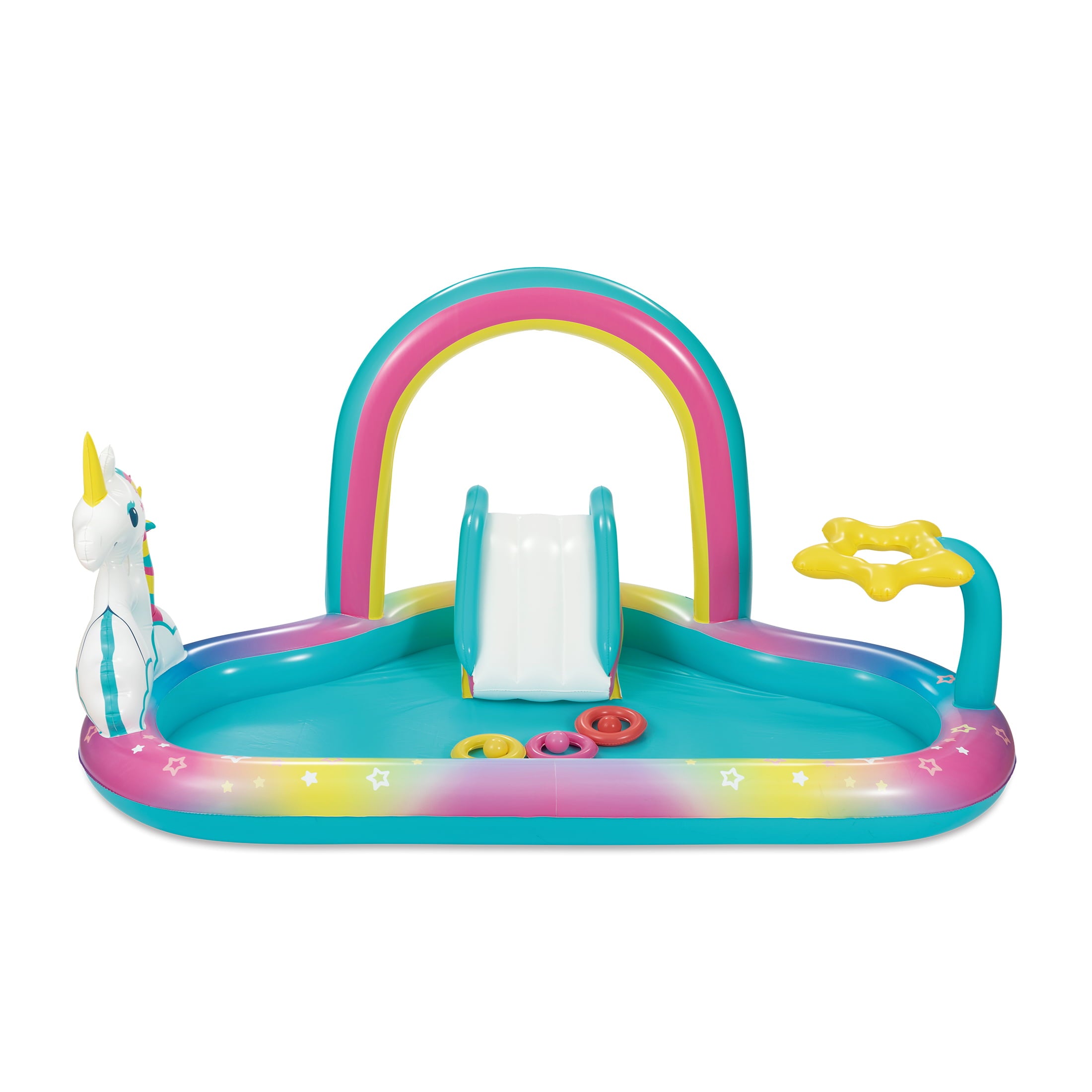 Play Day Round Inflatable Rainbow Play Center， Ages 2 and Up， Unisex
