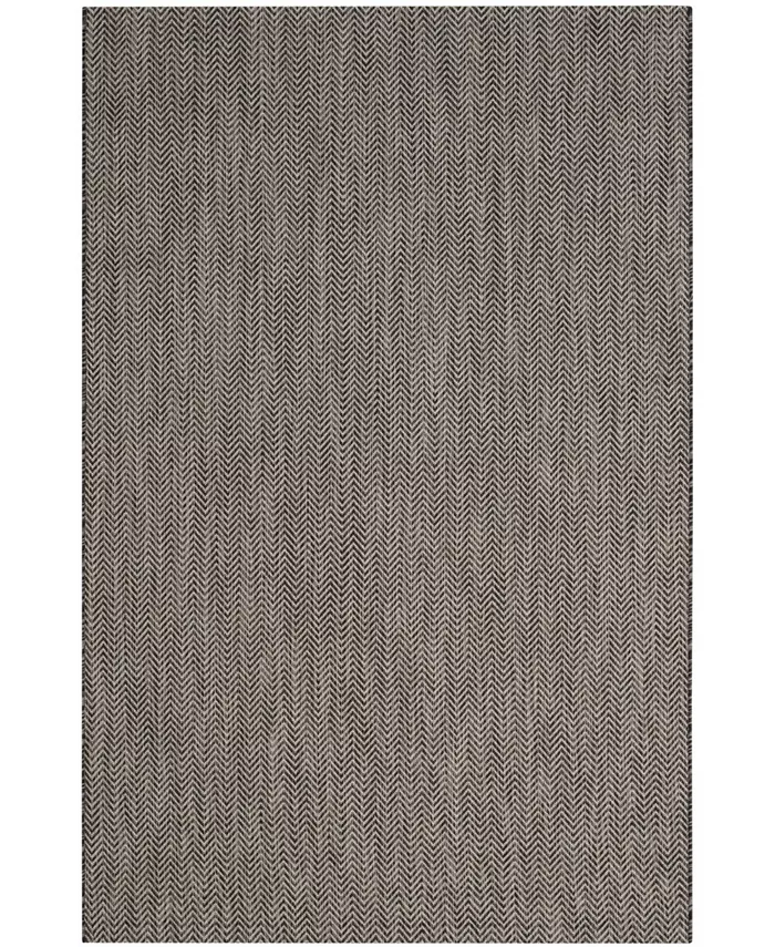 Safavieh Courtyard Black and Beige 5'3