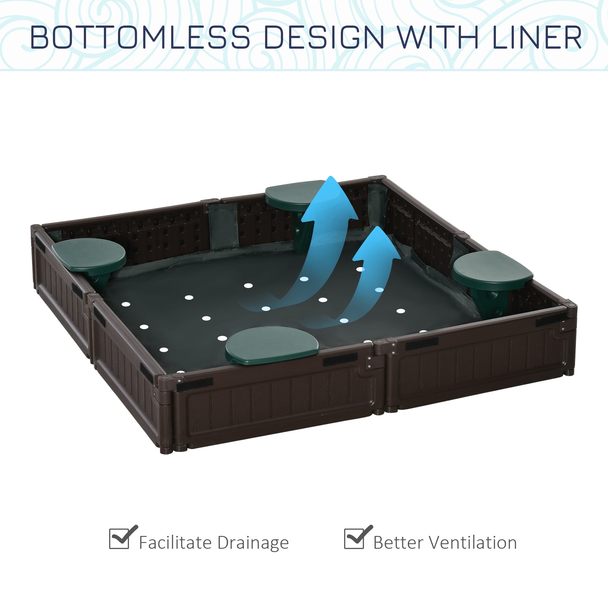 ikayaa Children's Sandpit Playset for Backyard