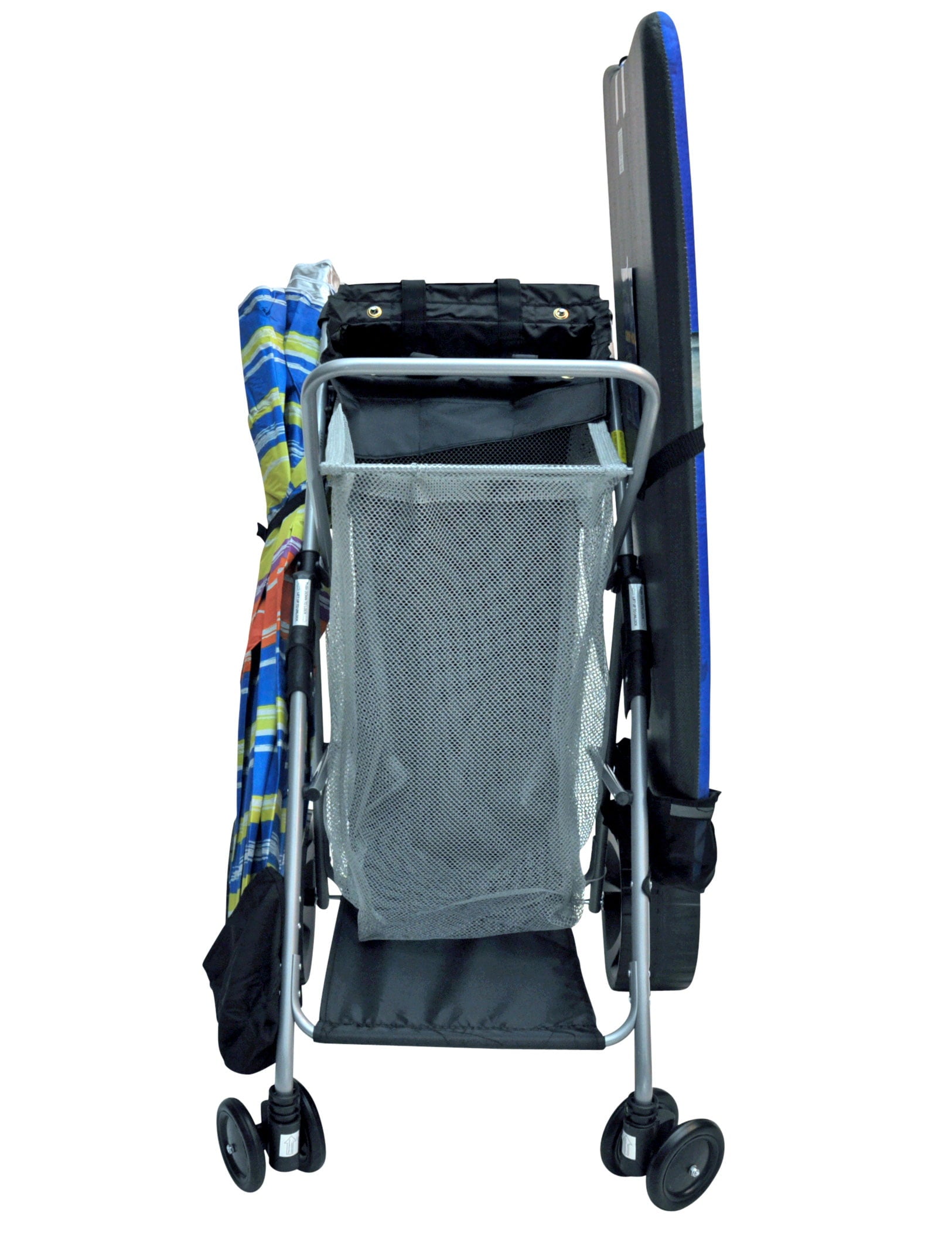 Ultra Wide Wheel Buggy Wonder Wheeler Beach Cart with Big Wheels for sand - Body Board Holder