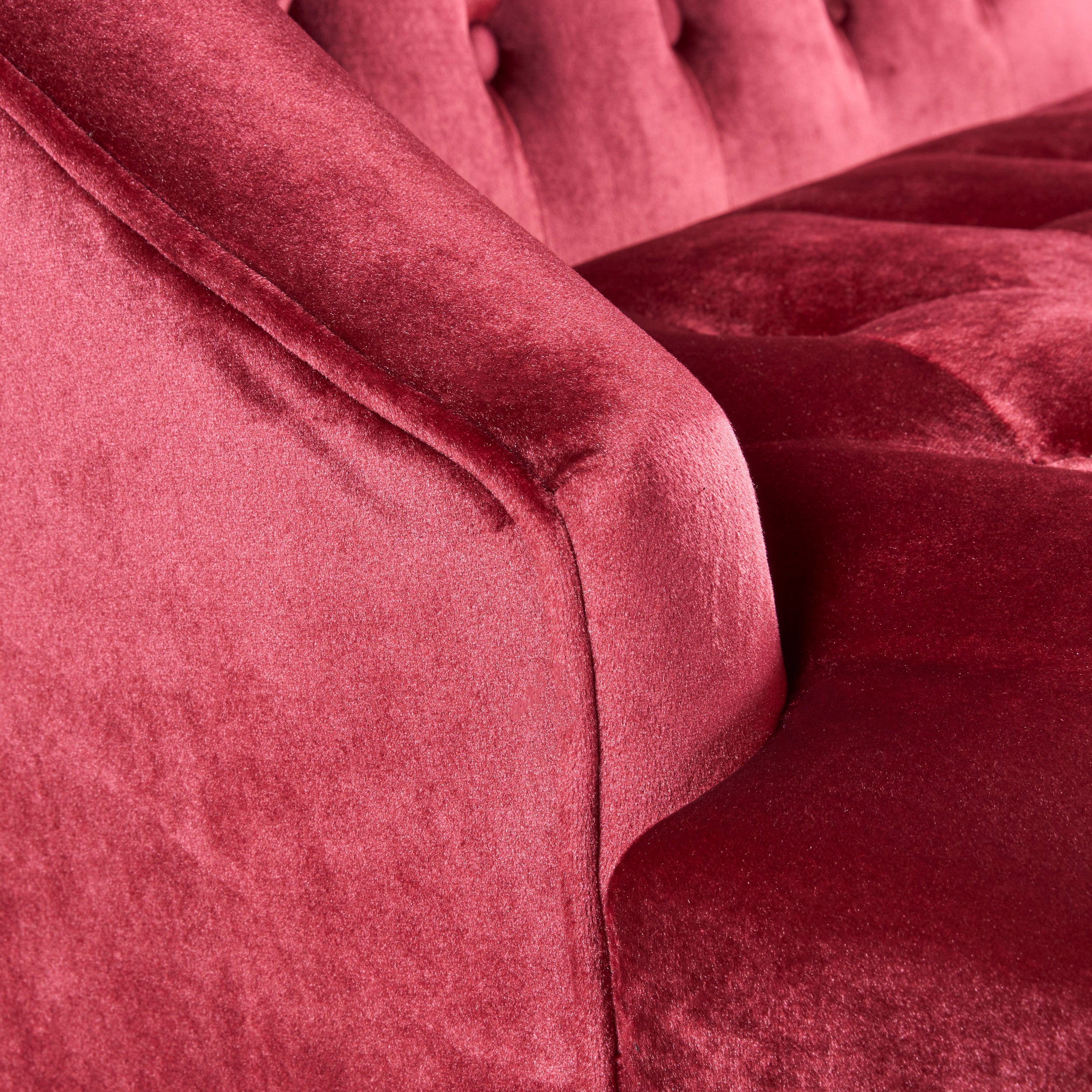 Leona French Style High Back Tufted Winged Velvet Loveseat