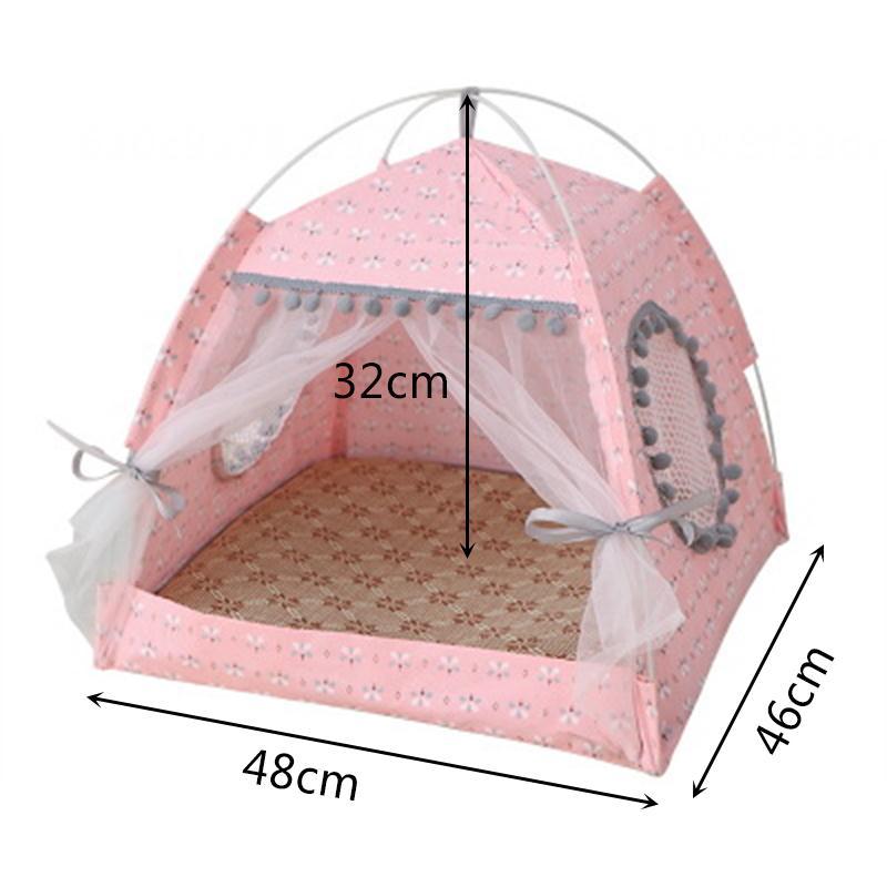 Fovien Summer Cat Small Tent Kennel Detachable And Washable Collapsible Pet Kennel L 1pcs