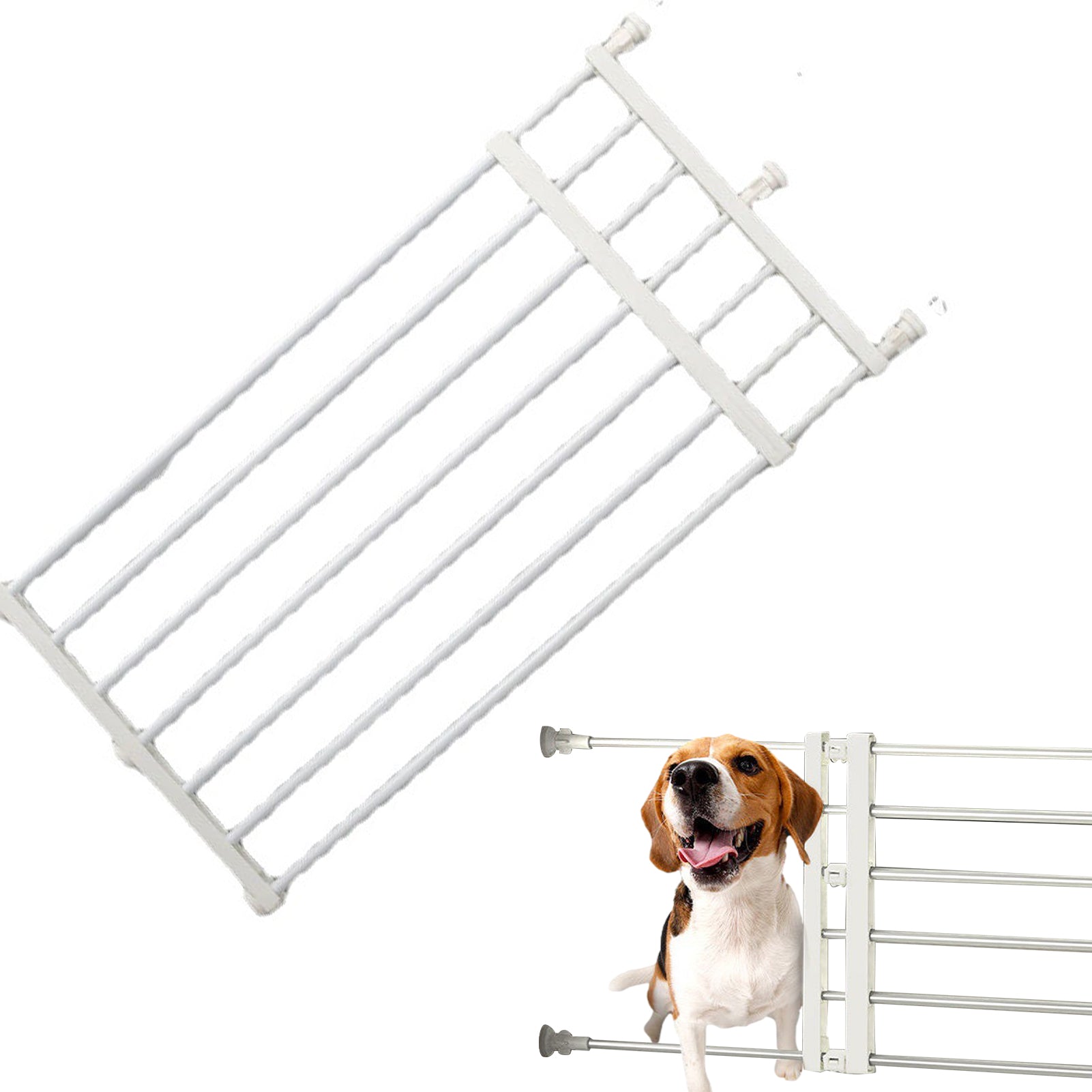 Metal Pet Gates - 22-39.37 Inch Extra Wide Pressure Mounted Dog Gate for Stairs Doorways - Pet Gate with Door Walk Through Easy Step NO Need Tools NO Drilling， Adjust Size (Black)