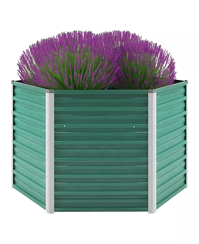 vidaXL Garden Raised Bed Galvanized Steel 50.8