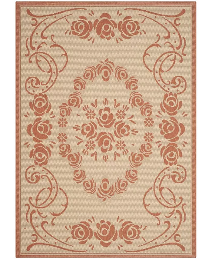 Safavieh Courtyard Natural and Terra 9' x 12' Outdoor Area Rug