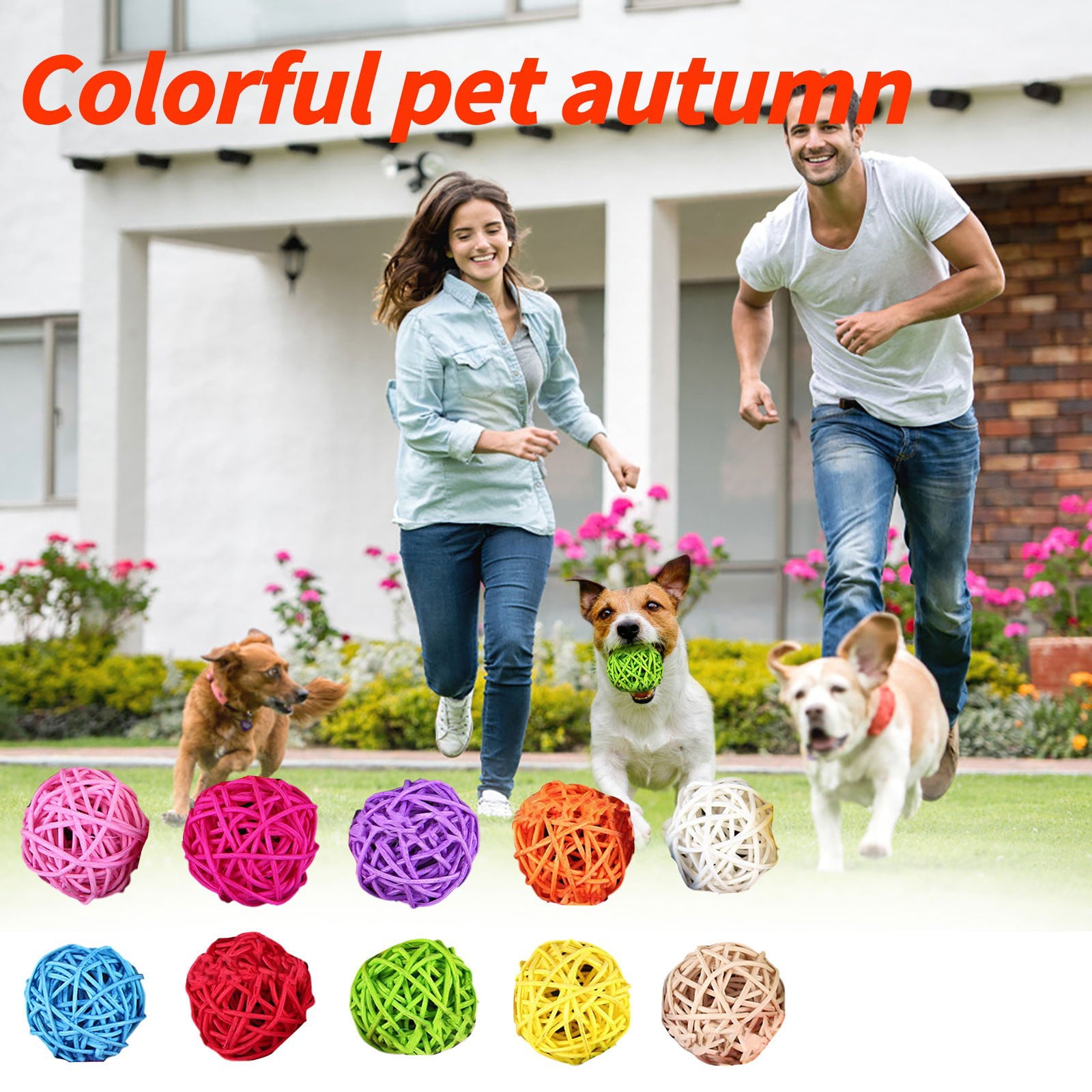 Bowake Rattan Balls Bird Toys DIY Accessories Toy for Parrot Budgie Parakeet Cockatiel African G^rey C^ockatoo 10pcs