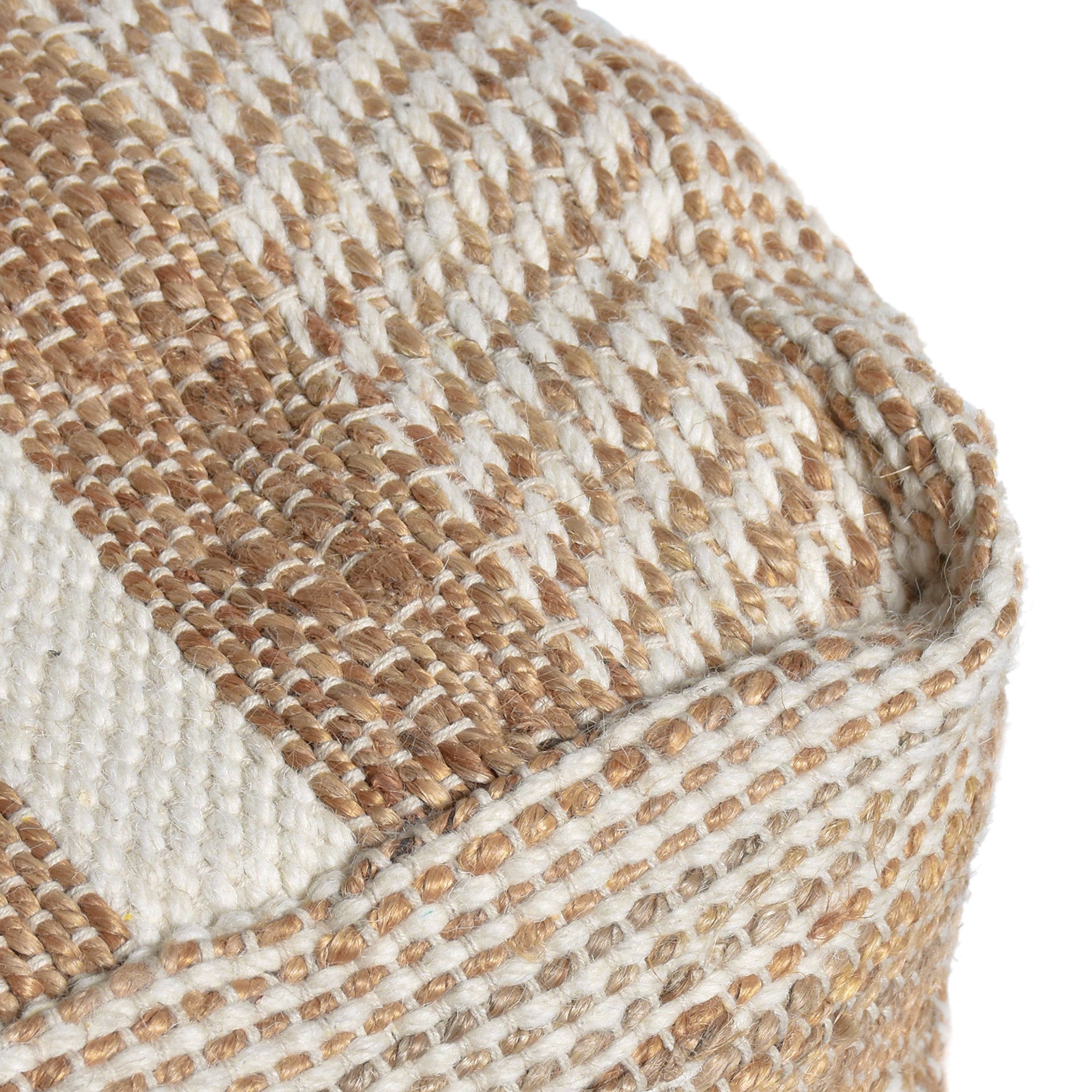 Lola Boho Handcrafted Fabric Cube Pouf