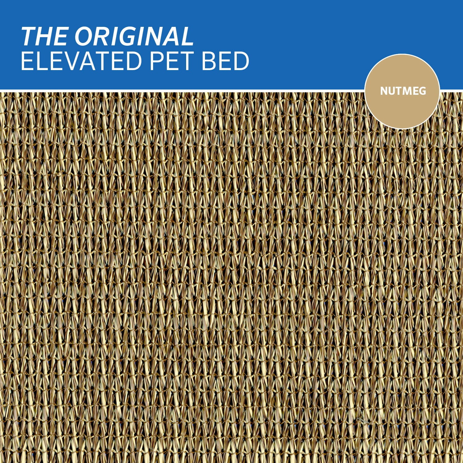 The Original Coolaroo Elevated Pet Dog Bed for Indoors and Outdoors， Medium， Nutmeg