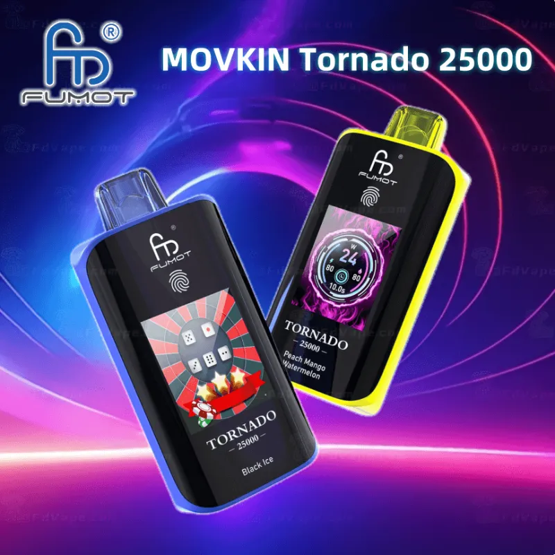 🧊 Fumot Tornado 25K – Einweg-Vape mit Dual-Mesh-Coil & LED-Display 🍓🥭🍏