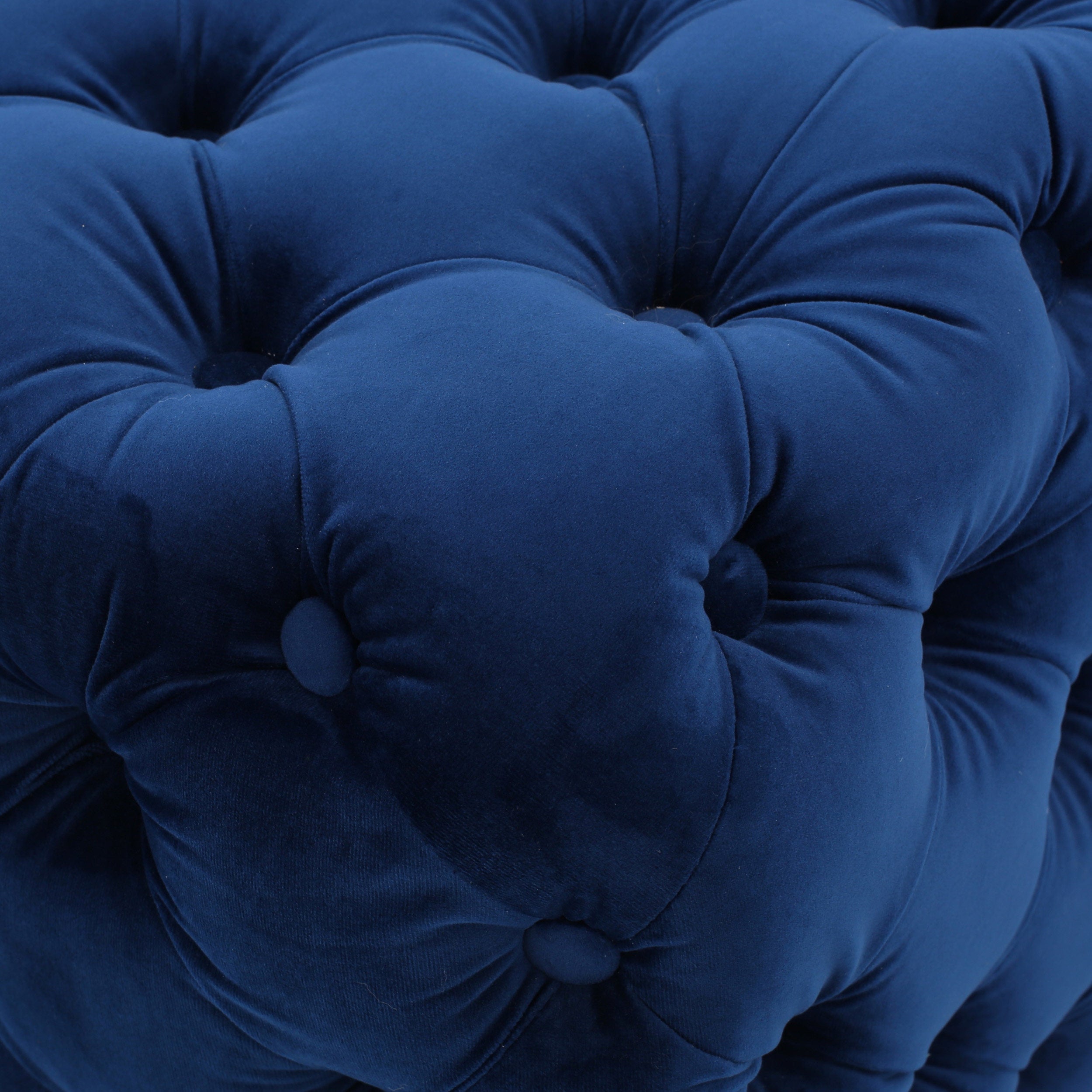 Provence Tufted New Velvet Fabric Ottoman Pouf