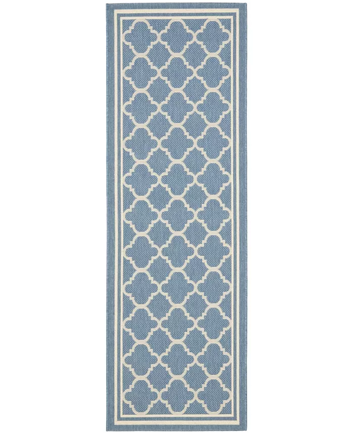 Safavieh Courtyard Blue and Beige 2'3