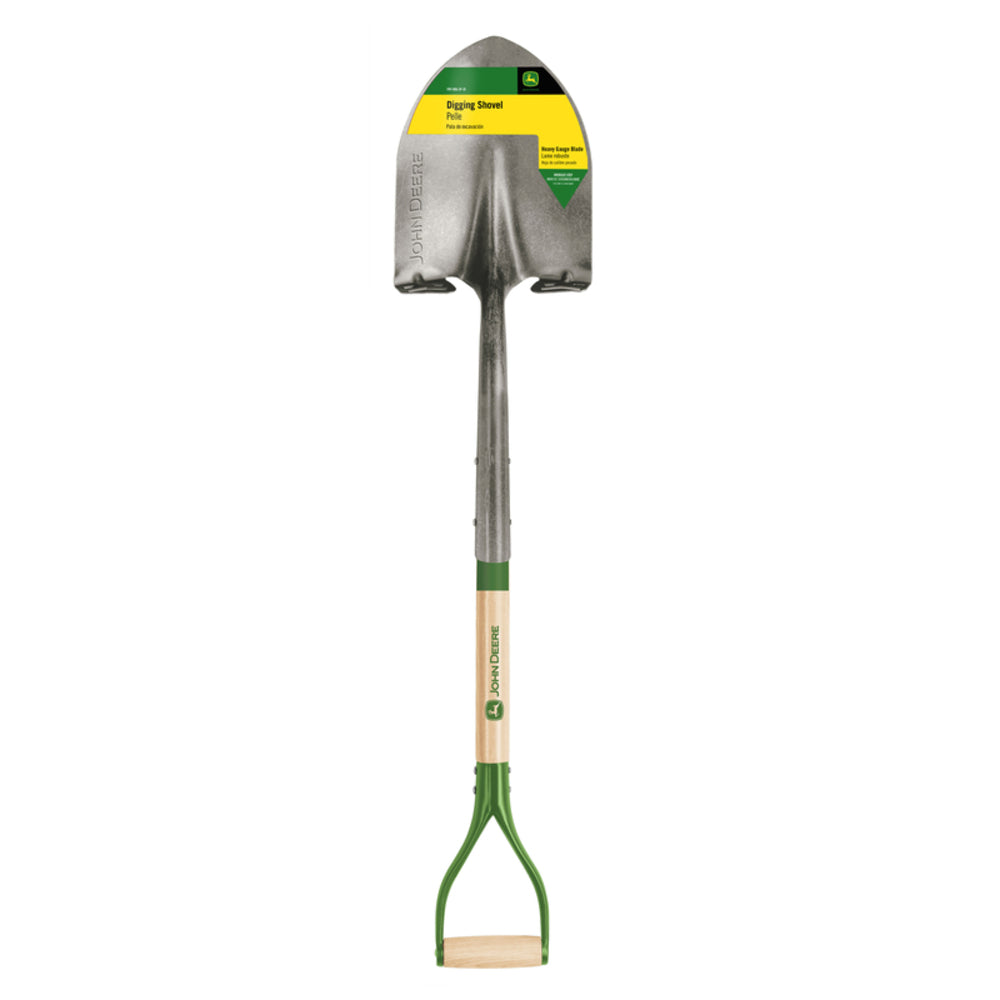 John Deere 7005573 42 in. Steel Digging Shovel with Wood Handle, Green