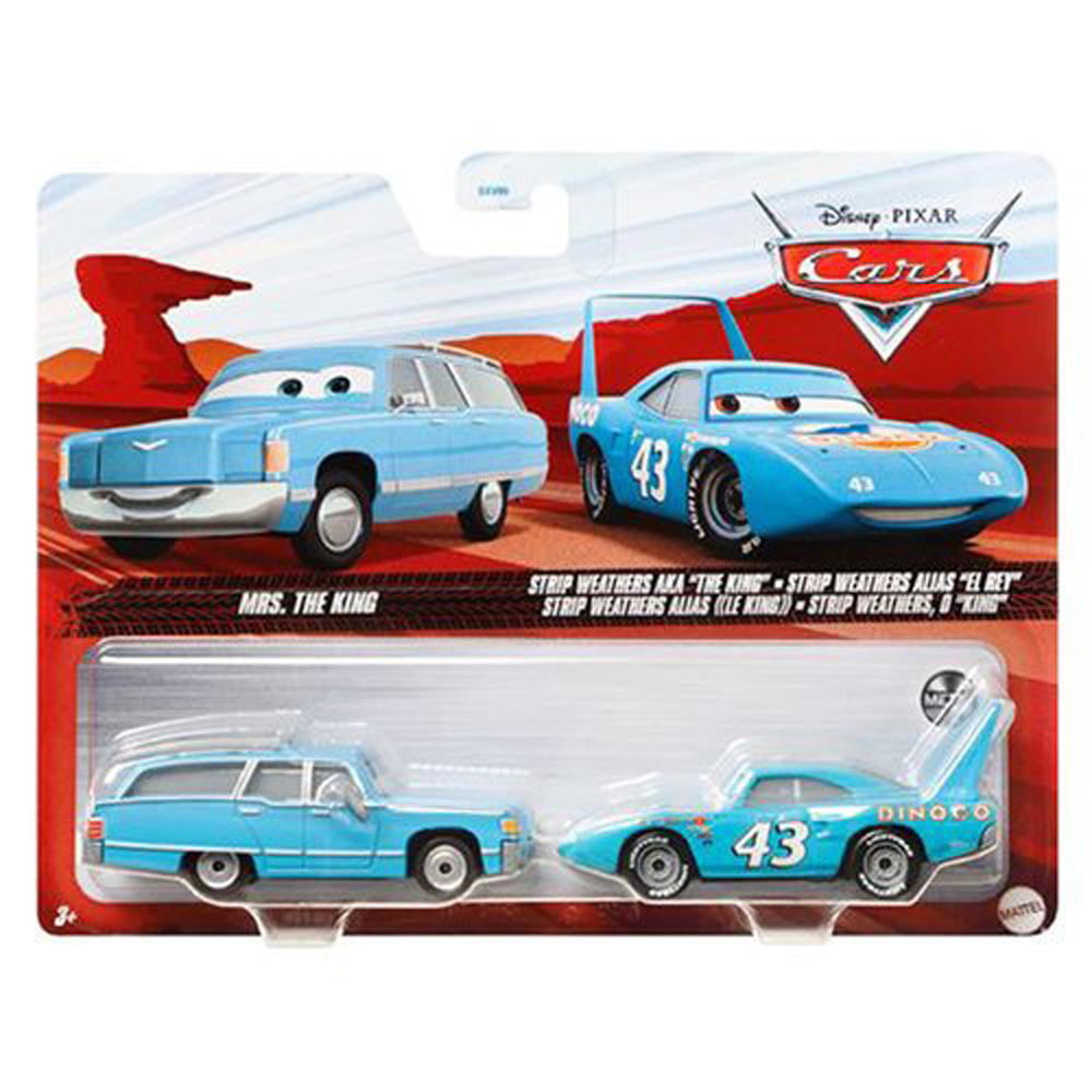 Disney Pixar Cars 3， Mrs. The King and Strip Weathers 2-Pack， 1:55 Scale Die-Cast Cars