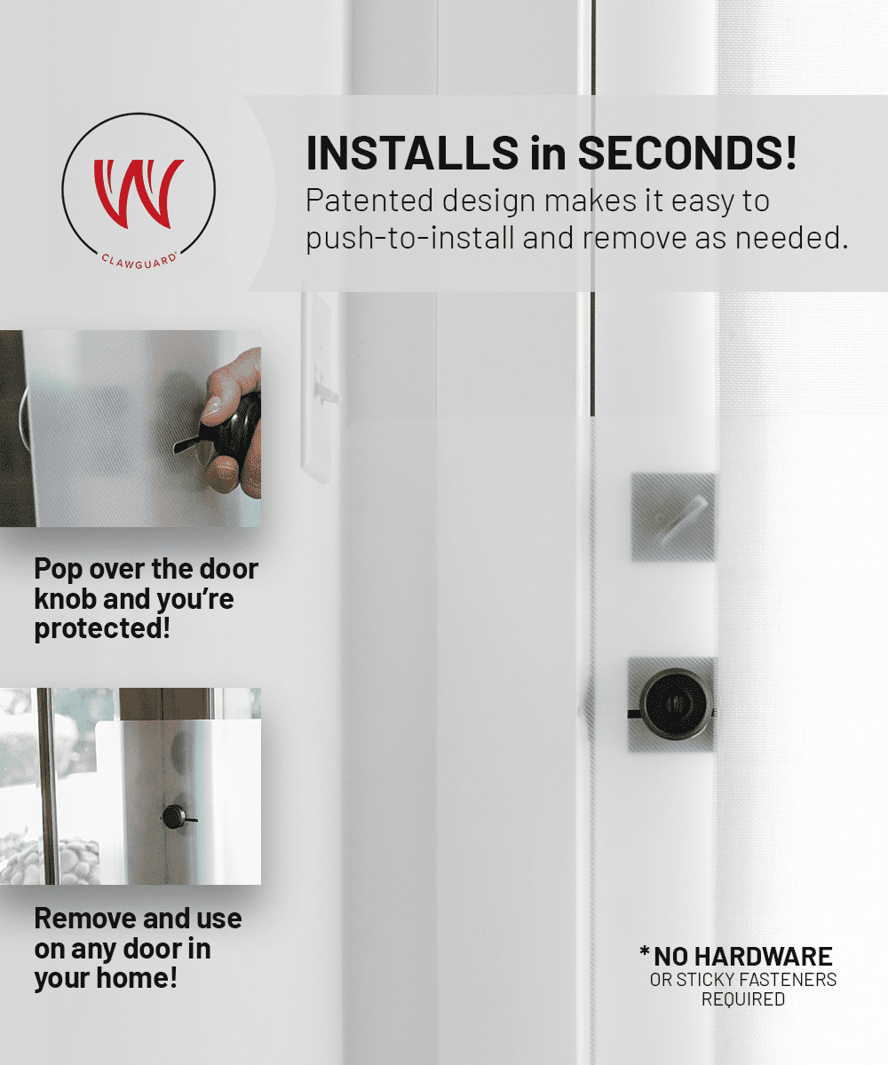 Heavy Duty CLAWGUARD - Big Dog Scratch Shield - Ultimate Door， Frame and Wall Protection