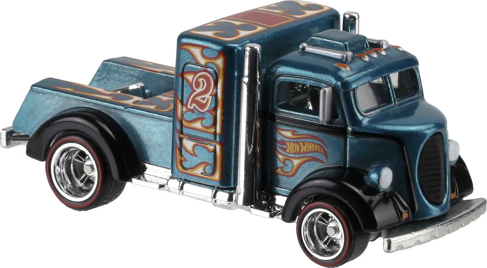 Hot Wheels Custom '38 Ford COE， Die-Cast Collectible Toy Car in 1:64 Scale