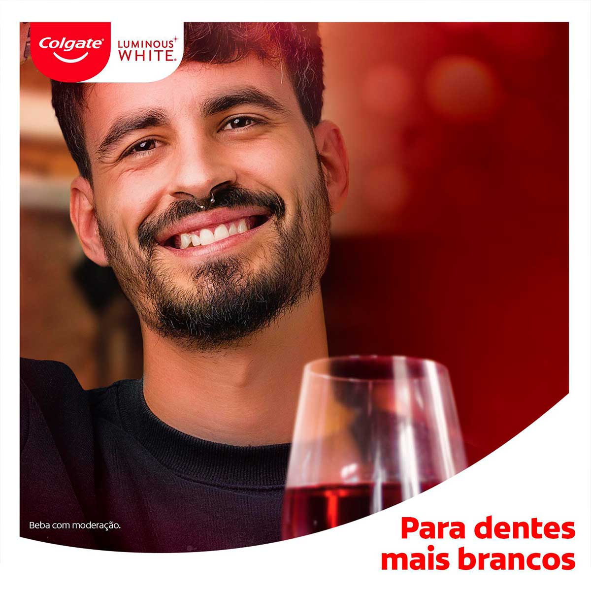 Creme Para Clareamento Dental Colgate Luminous White Lovers Manchas de Vinho 70g