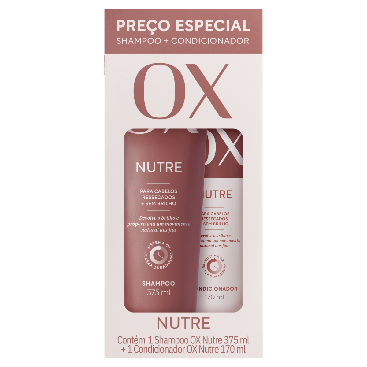 Kit de Shampoo e Condicionador Ox Cosmeticos Nutricao Intensa