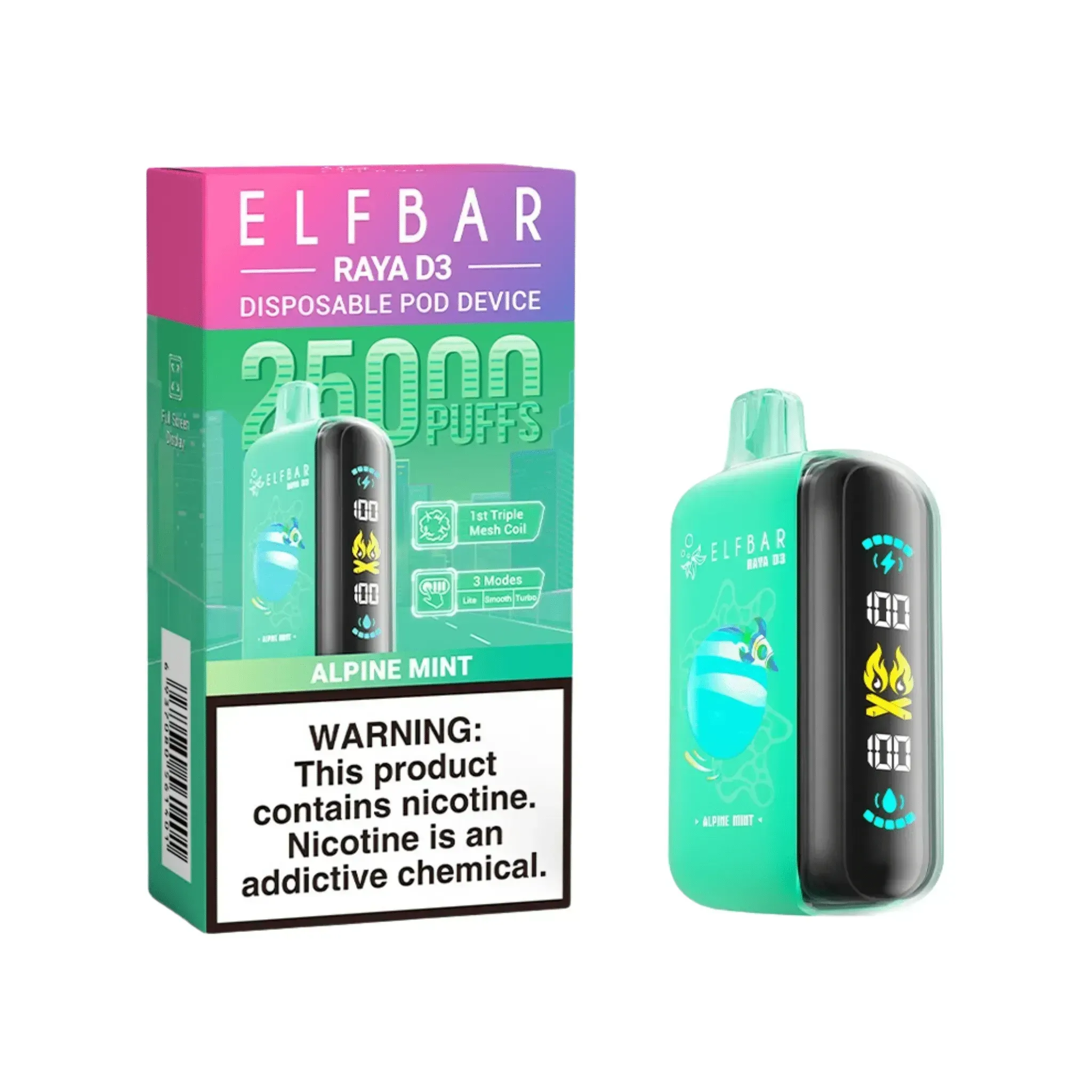 Elf Bar Raya D3 25000 Puffs Disposable Vape – Long-Lasting & Full-Flavour