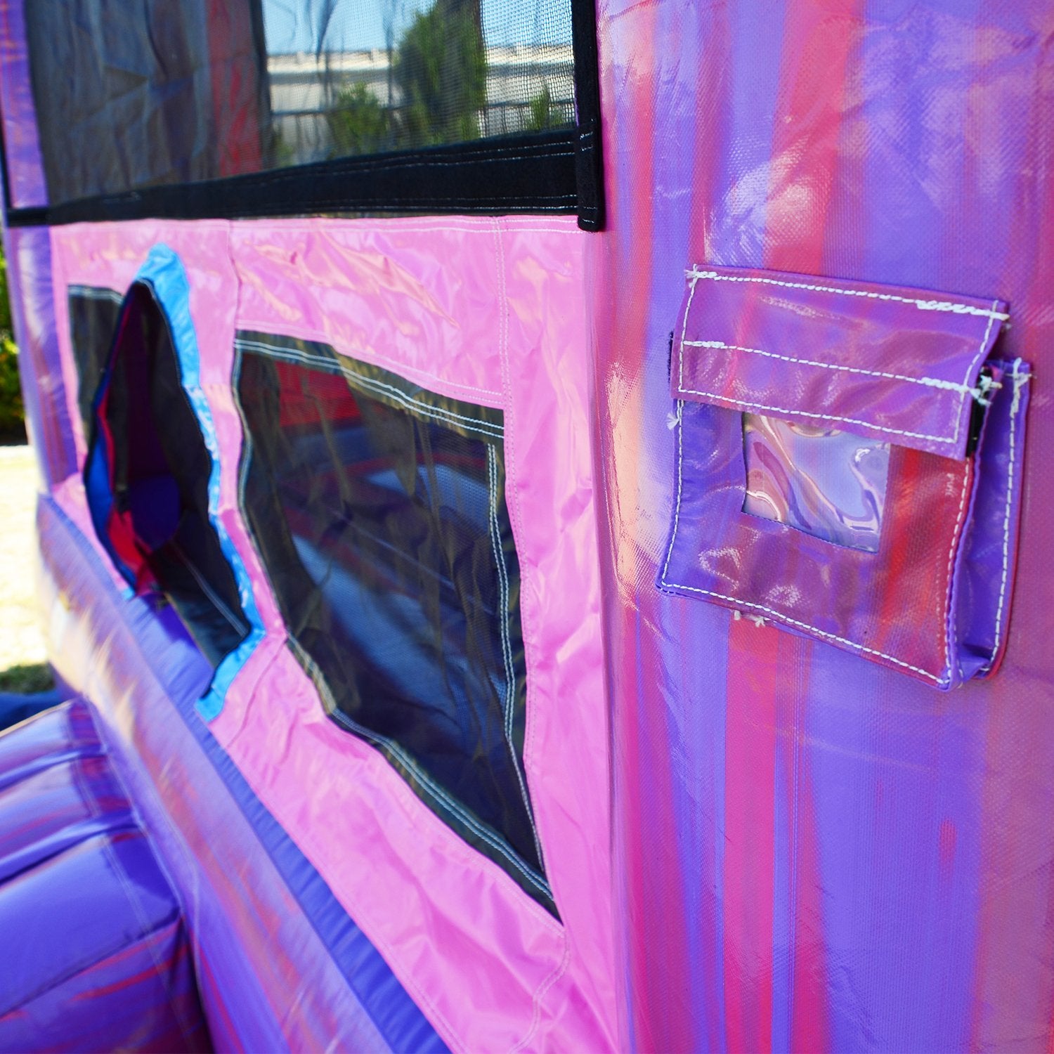 JumpOrange Purplish Castle Inflatable Bounce House for Kids and Adults 13' x 13' (with Blower)， Commercial Grade