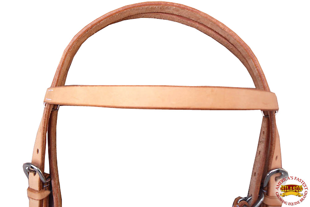 70ZB Hilason Western American Leather Horse Bridle Headstall Tan