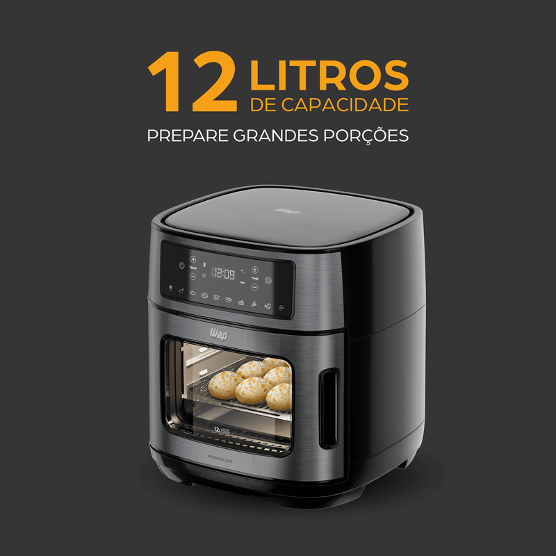Fritadeira Elétrica WAP AirFry OVEN DIGITAL BLACK WAOD2 12L