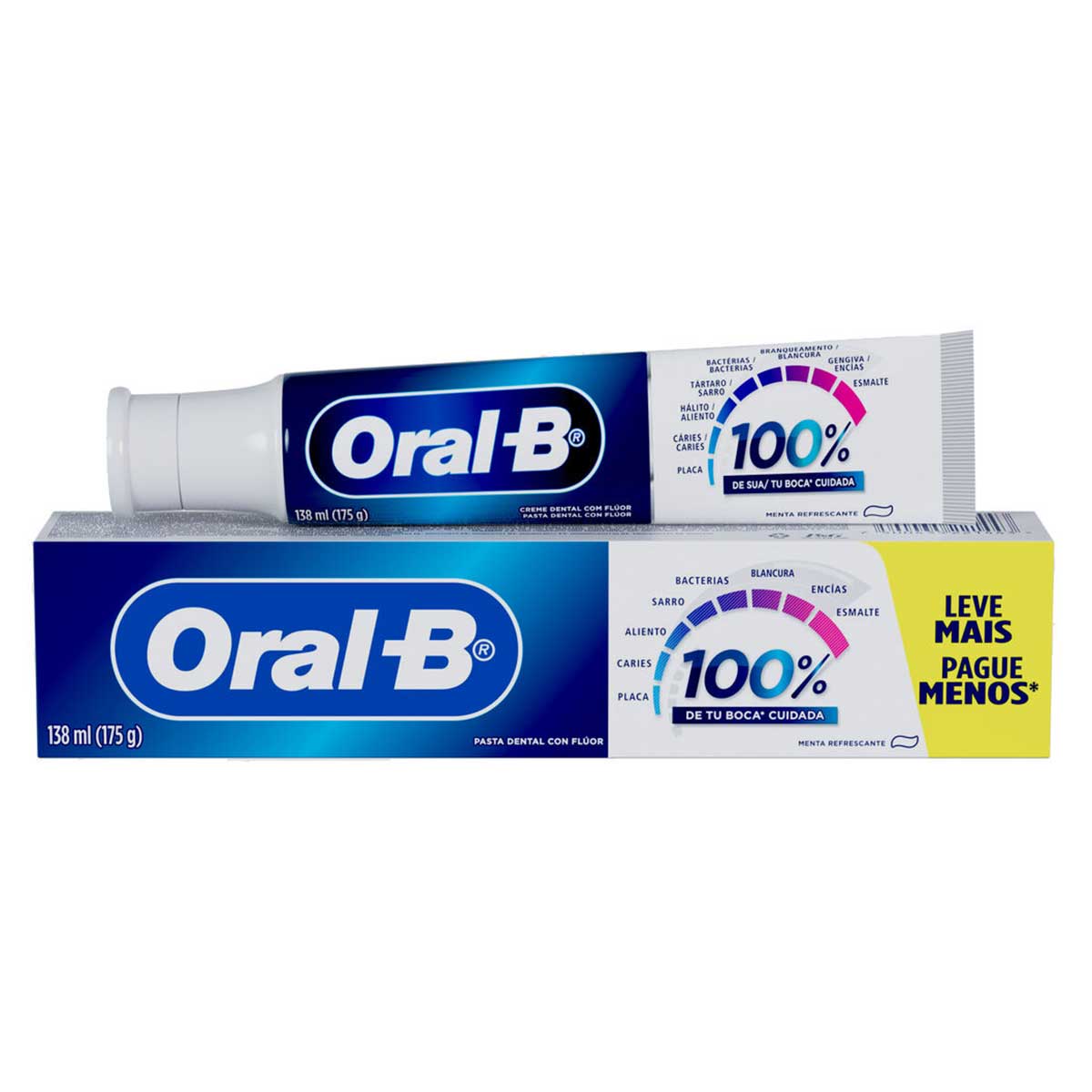 Creme Dental Oral-B 100% de Sua Boca Cuidada 175g