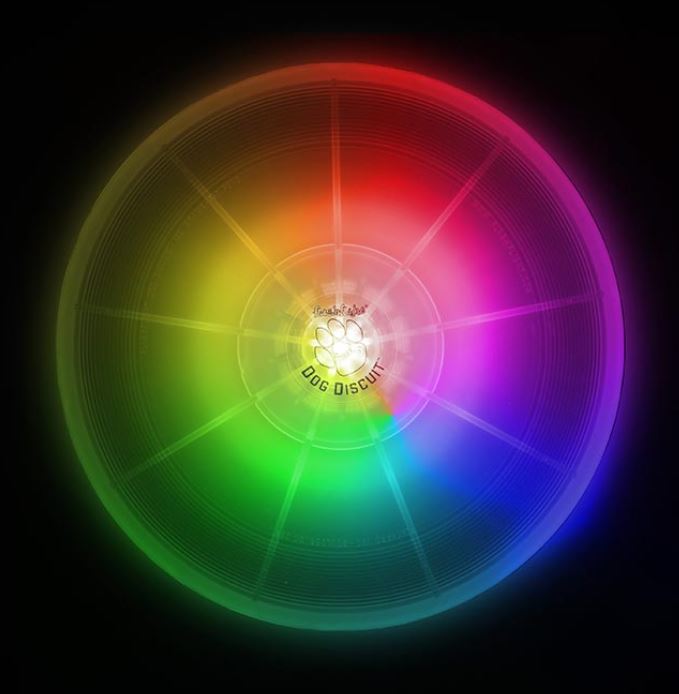 NiteIze Dog Discuit Multi-Color Lighted Dog Frisbee