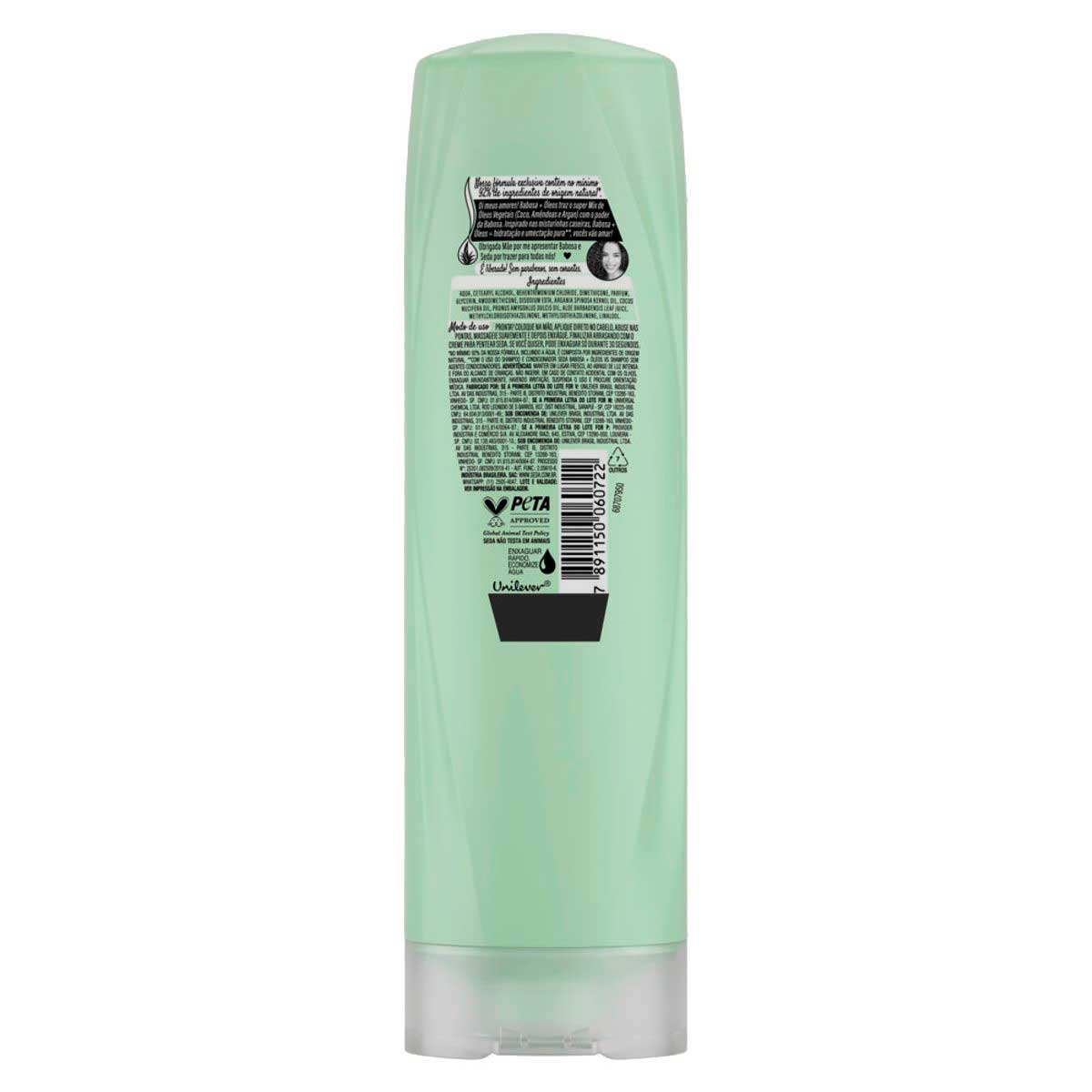 Condicionador Seda By Rayza Babosa e Oleos 325ml