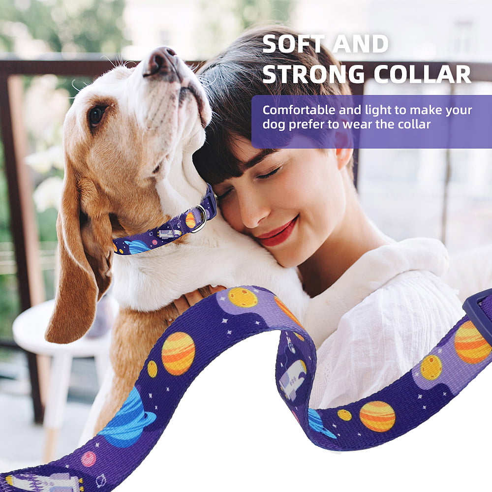 MASBRILL Dog Collar for Medium Dogs， Durable Comfortable Nylon Dog Collars， Adjustable Dog Collars with Buckle