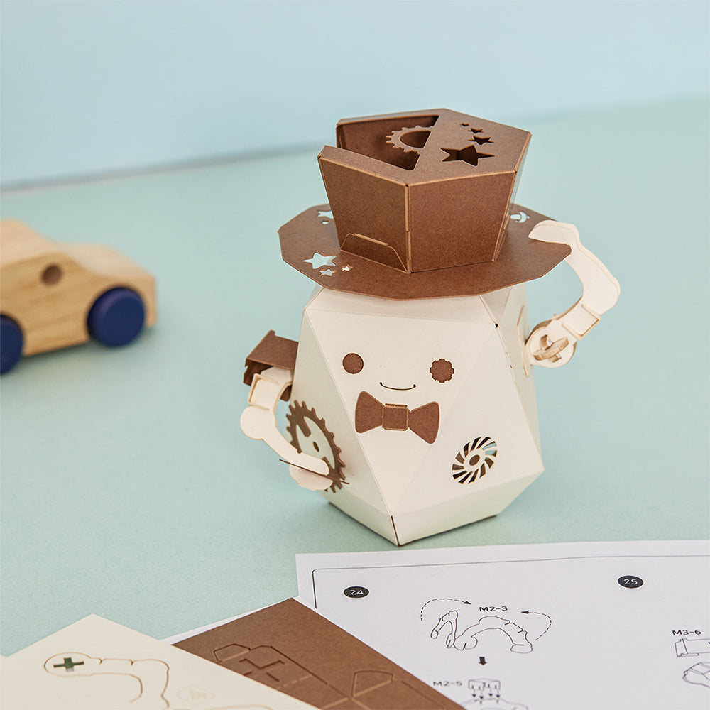 ROBOTRY Moving Paper Robots Making Kit， Magi | Crank - Learn Very Basic 5 Robot Mechanisms