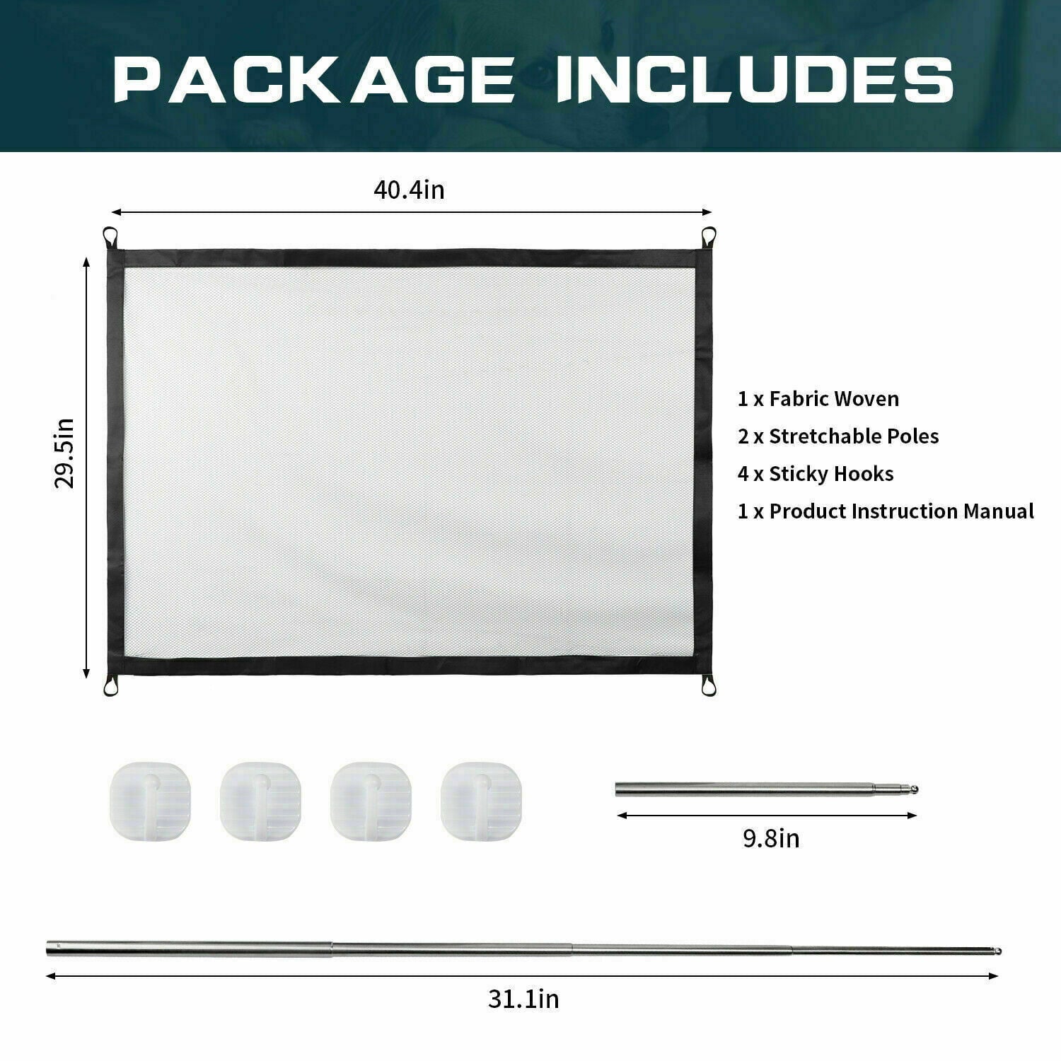 Fence Guard Dog Cat Pet Staircase Portable Safety Net Magic Gate Baby Net