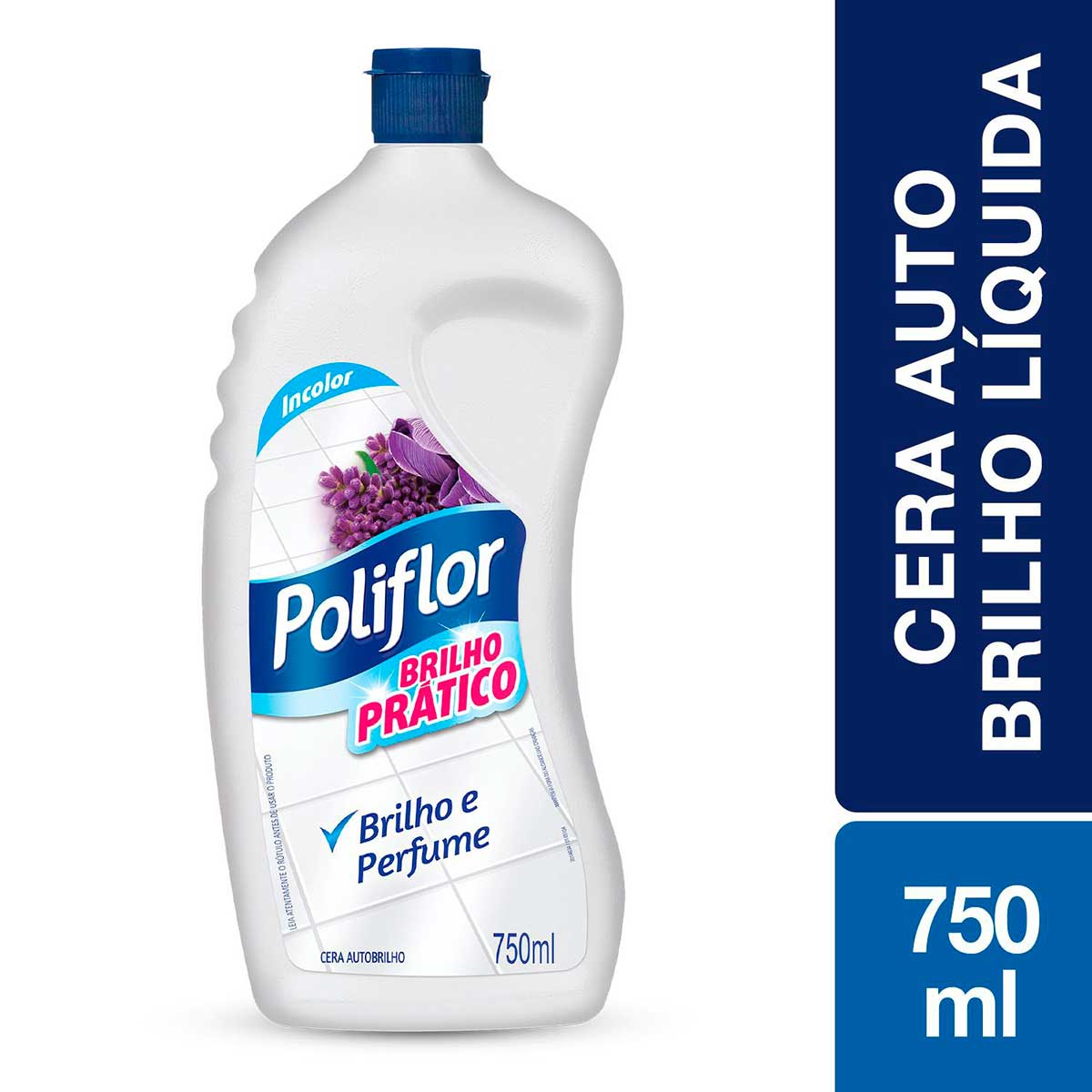 Cera Auto Brilho Liquida Poliflor Brilho Pratico Incolor 750ml