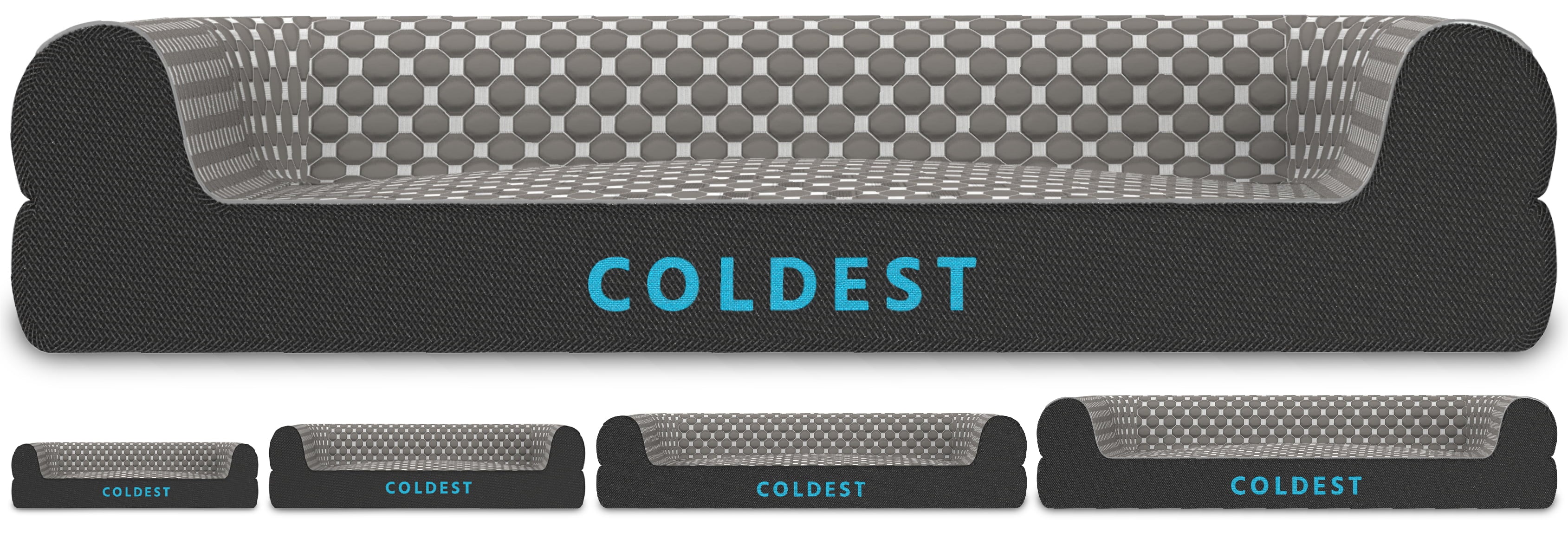 Coldest Cozy Dog Bed - Cooling Medium Dog Beds - Washable Removable Cover Comfortable and Anti Slip (Extra Large， Grey)
