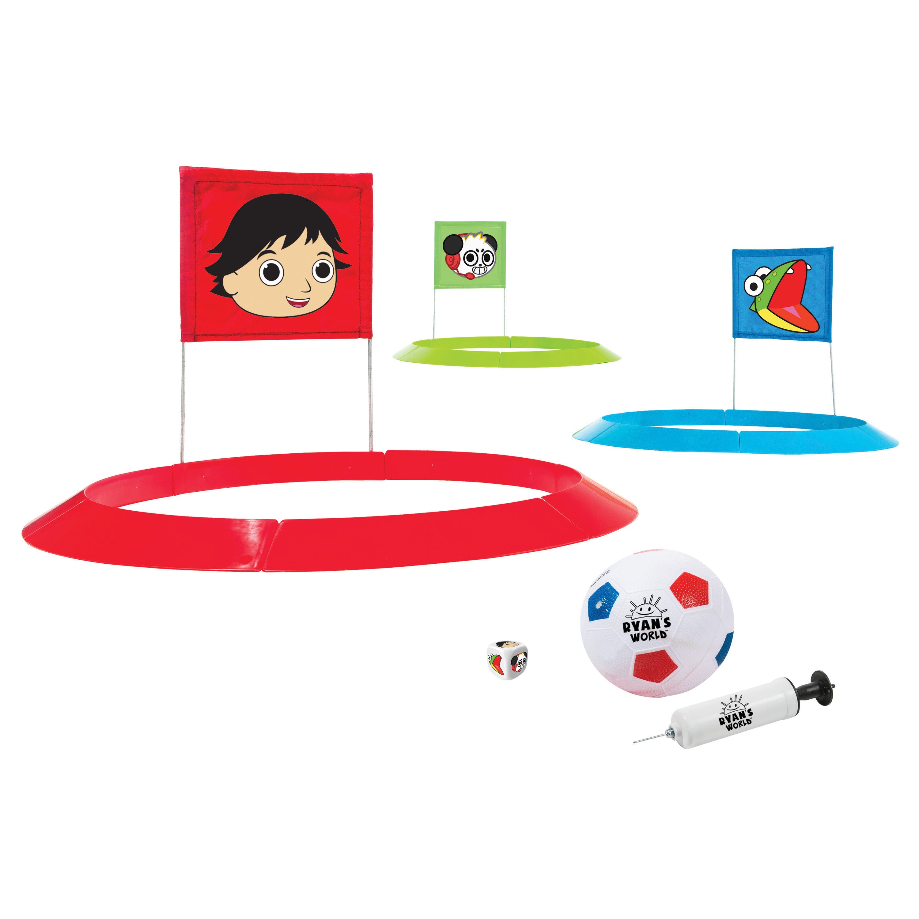 Ryan's World Kids Soccer Golf Set with 1 Soccer Ball and 3 Targets with Flags - 20