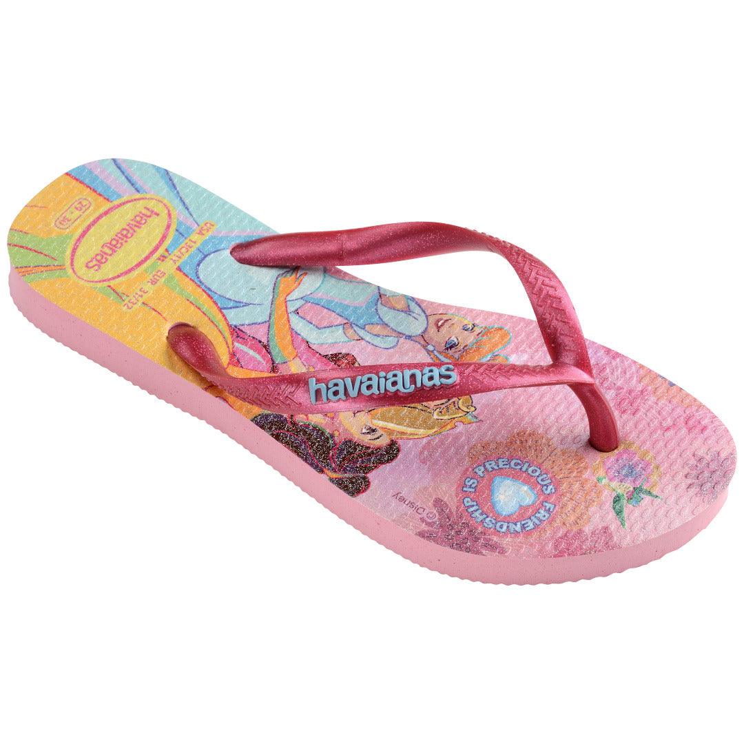 Chinelo Havaianas Infantil Slim Princesas Rosa Glow