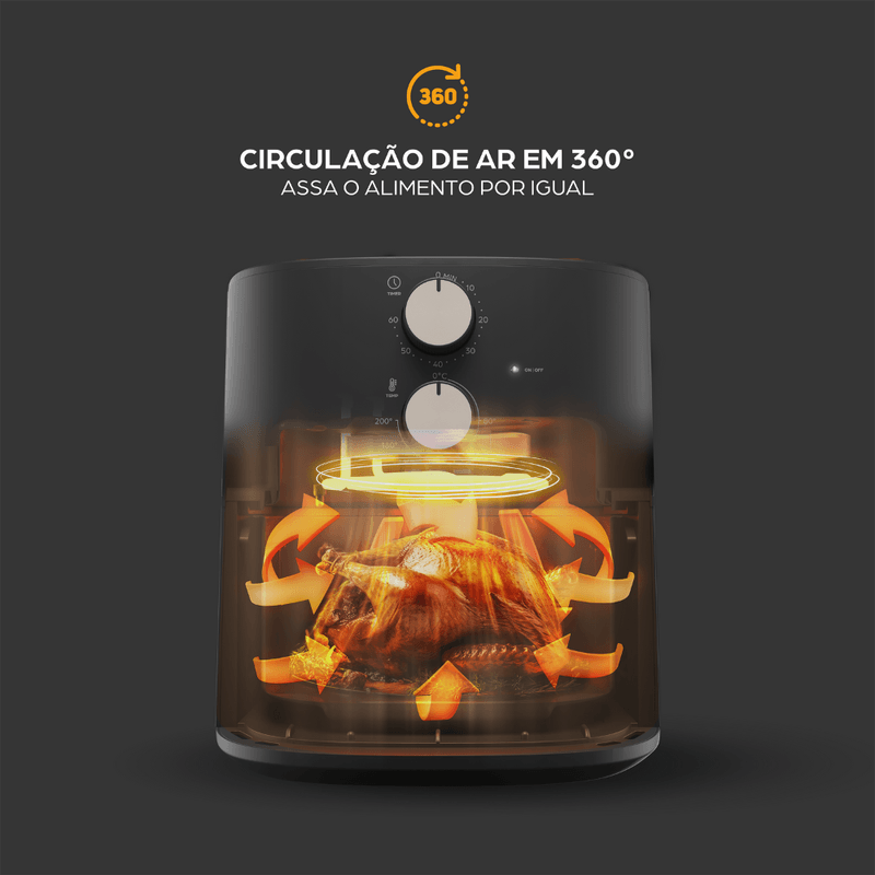 Fritadeira Elétrica WAP Air Fryer Grand Family 5,2L